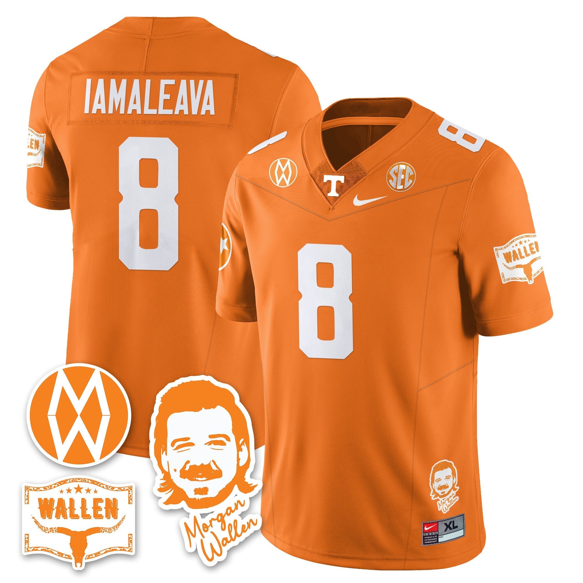 Tennessee Volunteers Morgan Wallen 2025 Jersey - All Stitched