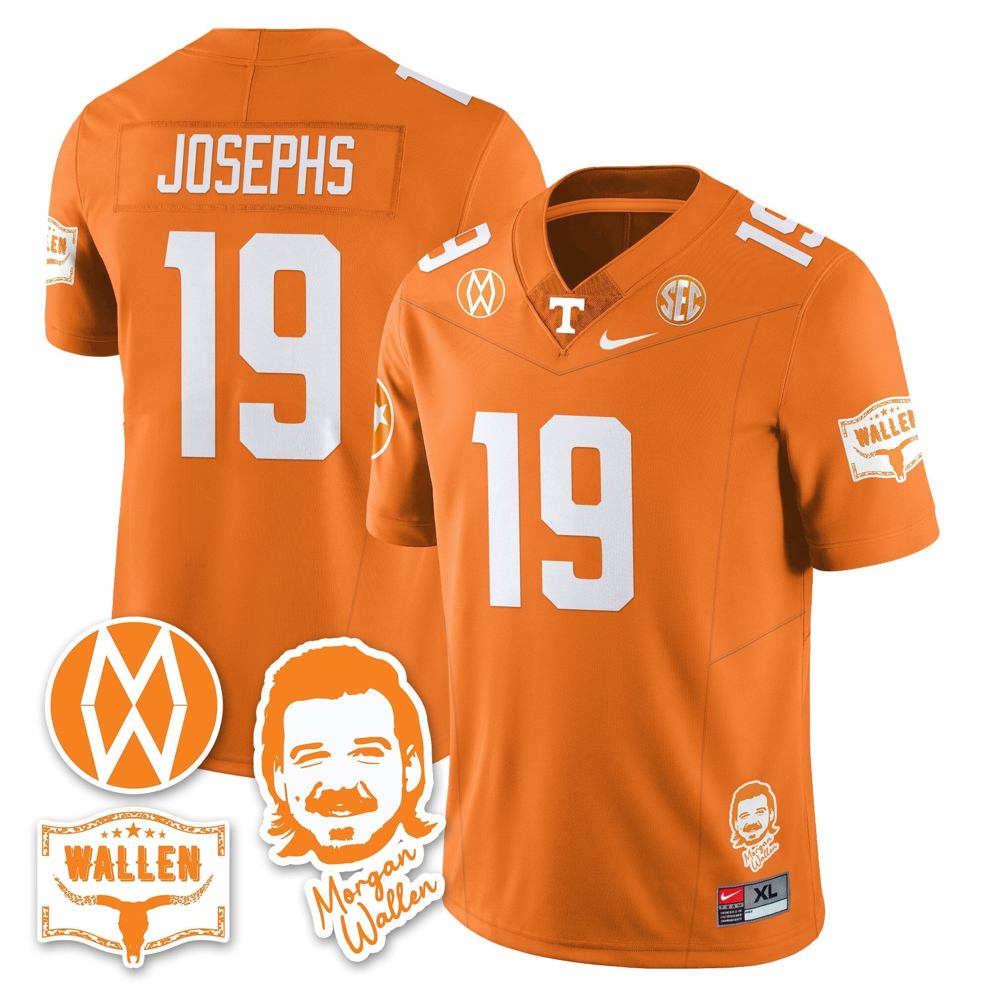 Tennessee Volunteers Morgan Wallen 2025 Jersey - All Stitched