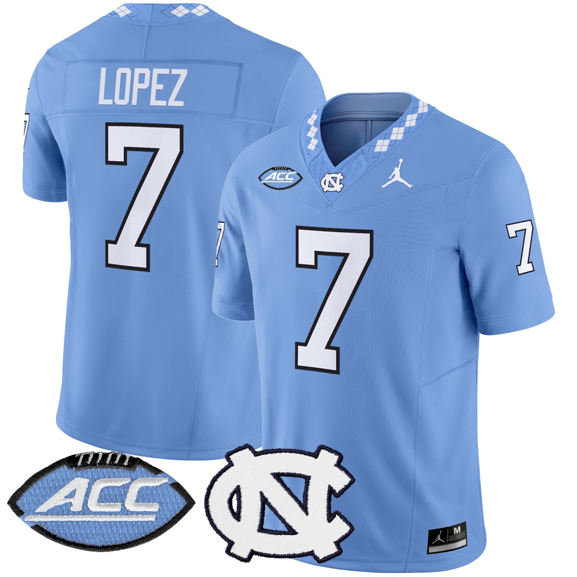North Carolina Tar Heels 2025 Vapor Limited Jersey - All Stitched