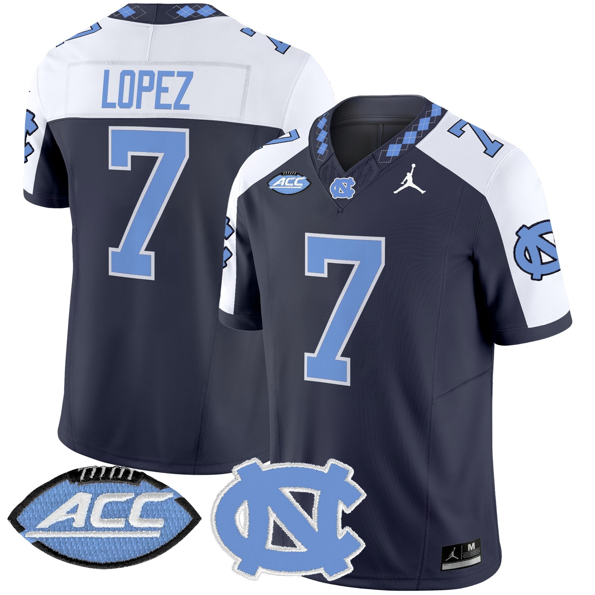 North Carolina Tar Heels 2025 Vapor Limited Jersey - All Stitched