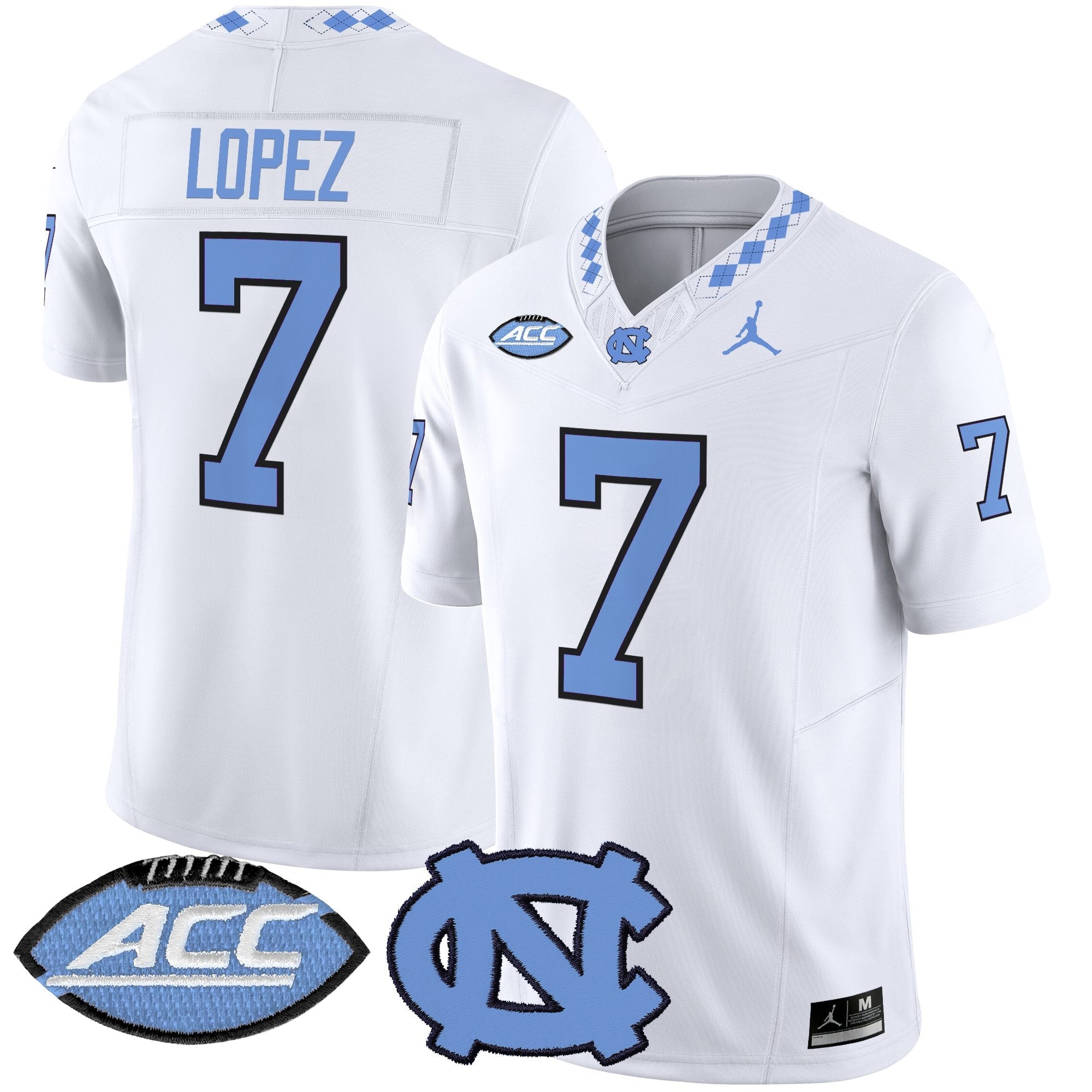 North Carolina Tar Heels 2025 Vapor Limited Jersey - All Stitched