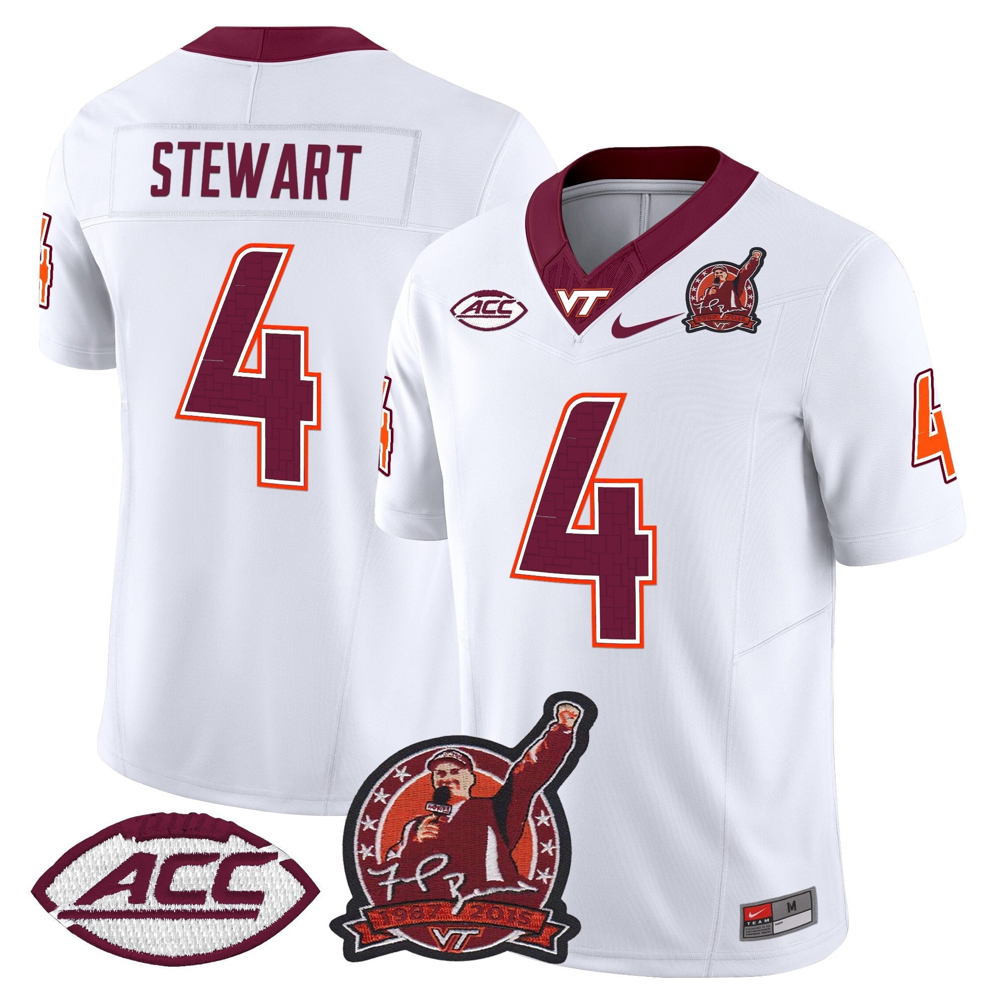 Virginia Tech Hokies Coach Frank Beamer Patch 2025 Vapor Limited Jersey - All Stitched