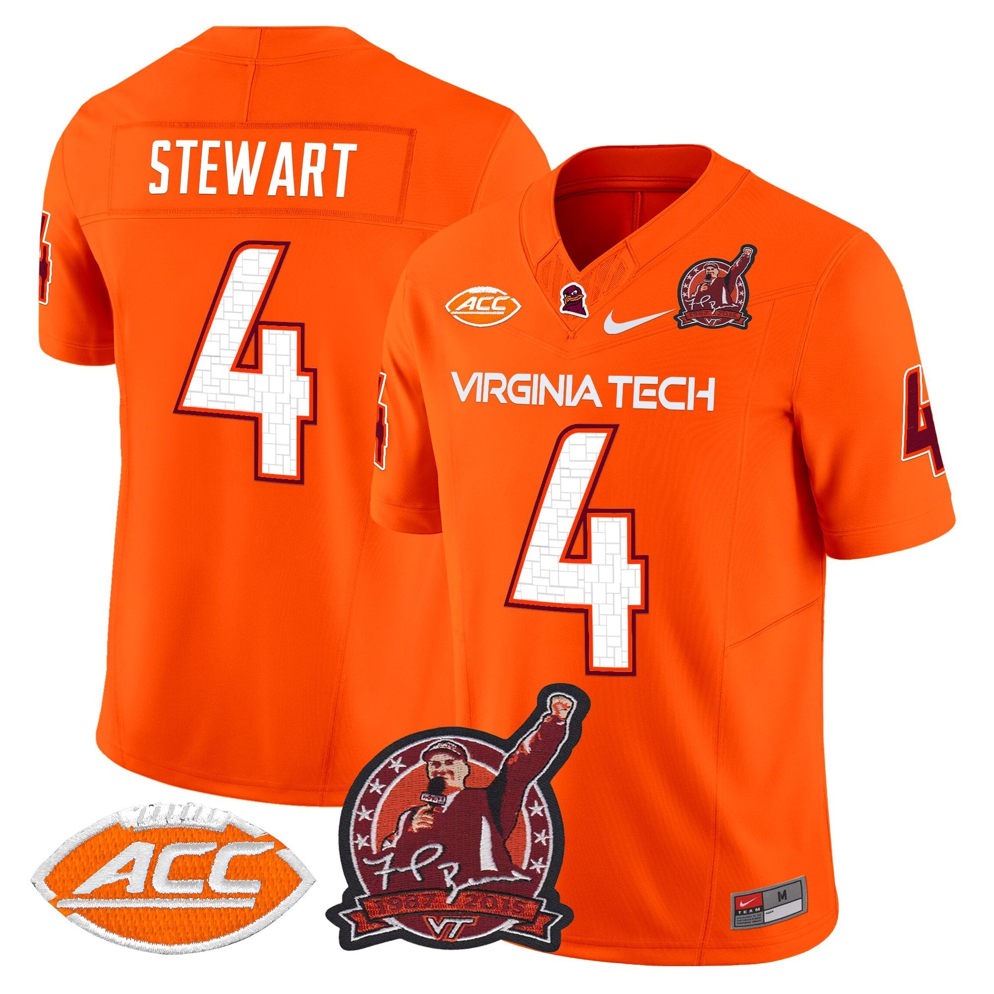 Virginia Tech Hokies Coach Frank Beamer Patch 2025 Vapor Limited Jersey - All Stitched