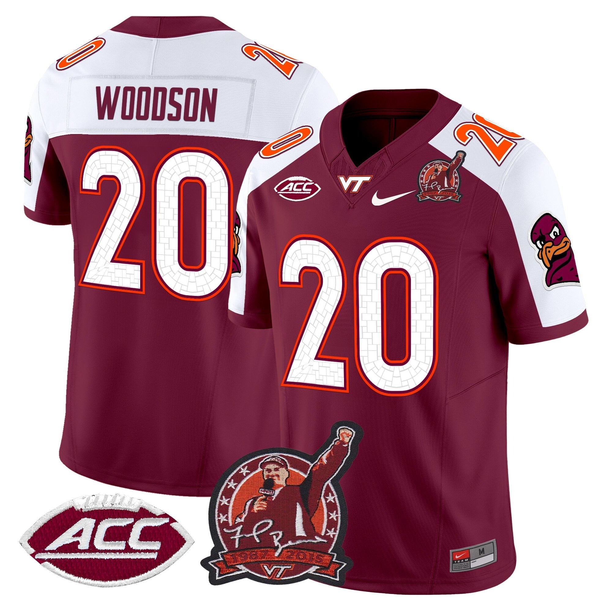 Virginia Tech Hokies Coach Frank Beamer Patch 2025 Vapor Limited Jersey - All Stitched