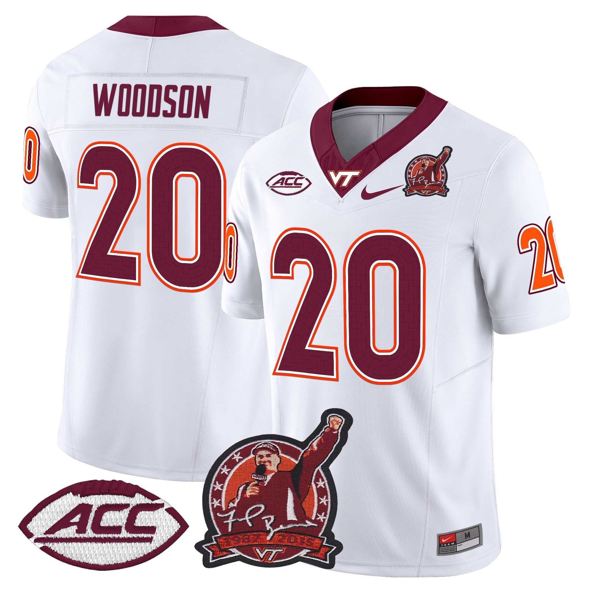 Virginia Tech Hokies Coach Frank Beamer Patch 2025 Vapor Limited Jersey - All Stitched