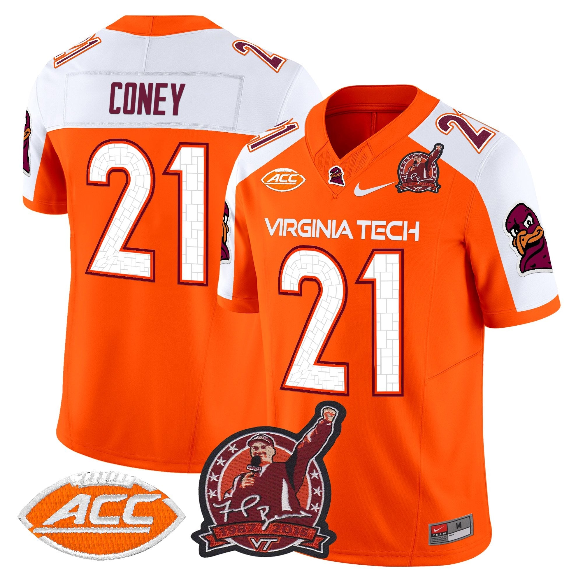 Virginia Tech Hokies Coach Frank Beamer Patch 2025 Vapor Limited Jersey - All Stitched