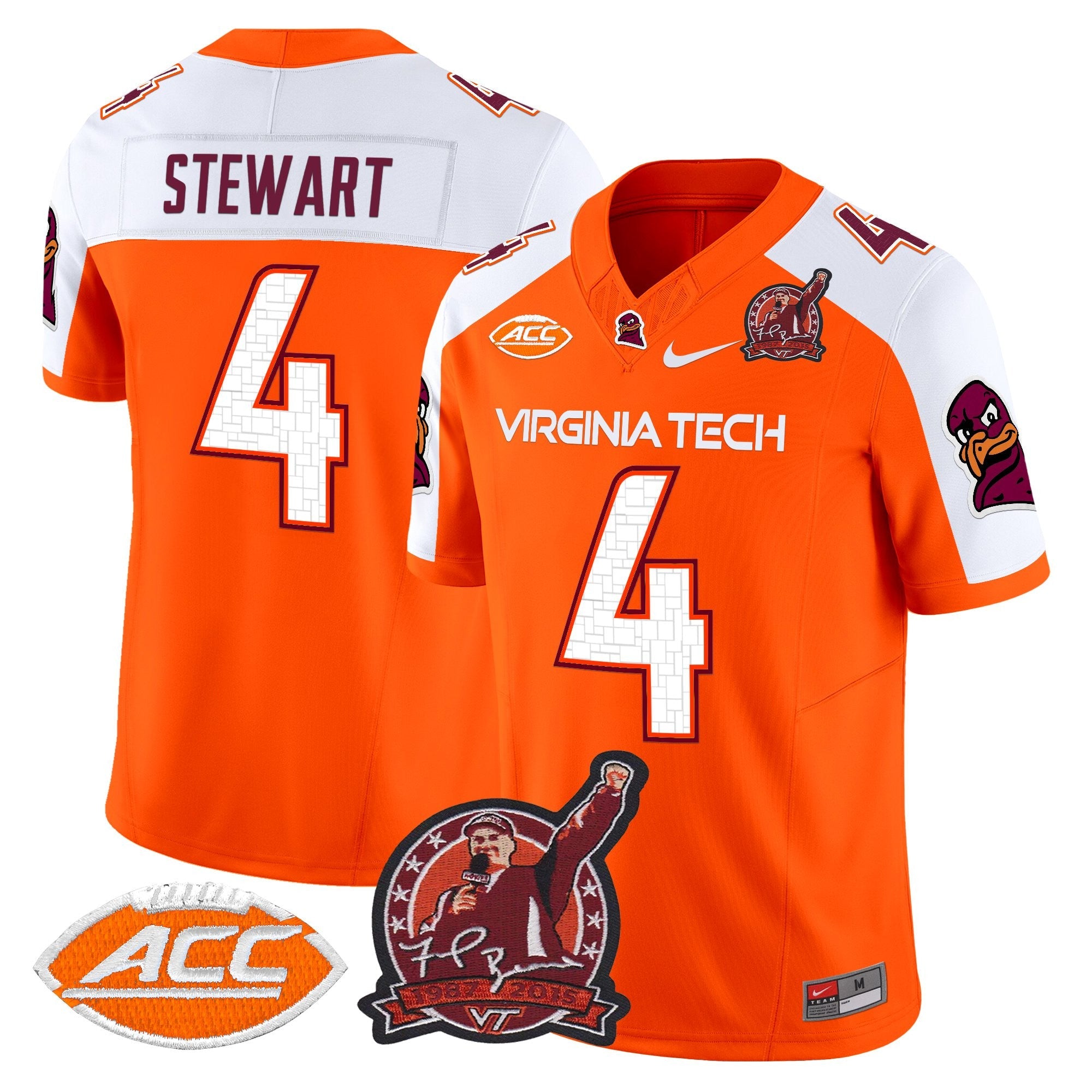 Virginia Tech Hokies Coach Frank Beamer Patch 2025 Vapor Limited Jersey - All Stitched