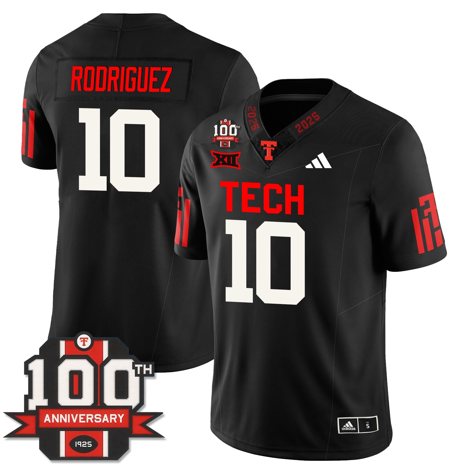 Texas Tech Football 100th Anniversary Jersey - All Stitched