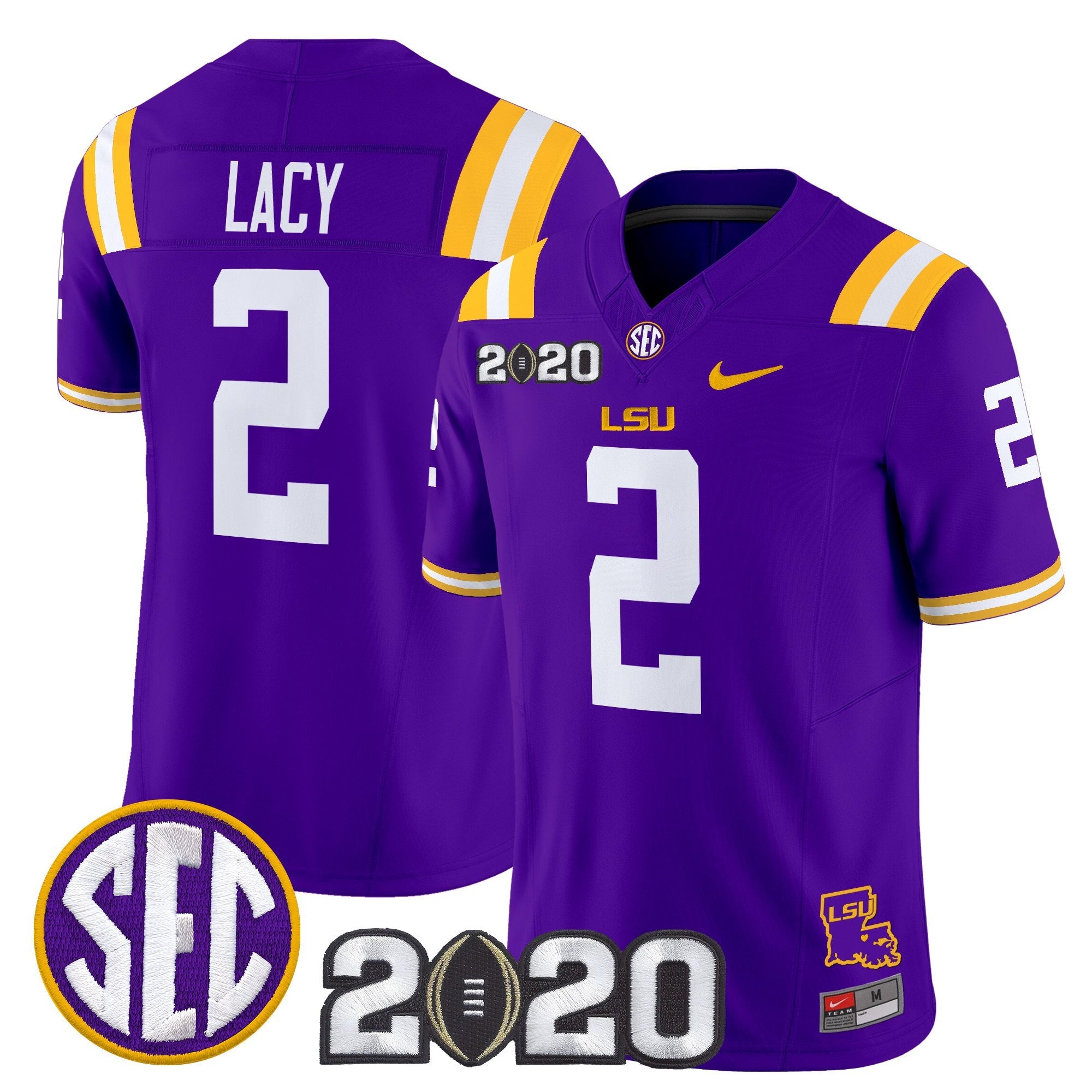 LSU Tigers 2020 National Champions Vapor Limited Jersey - All Stitched