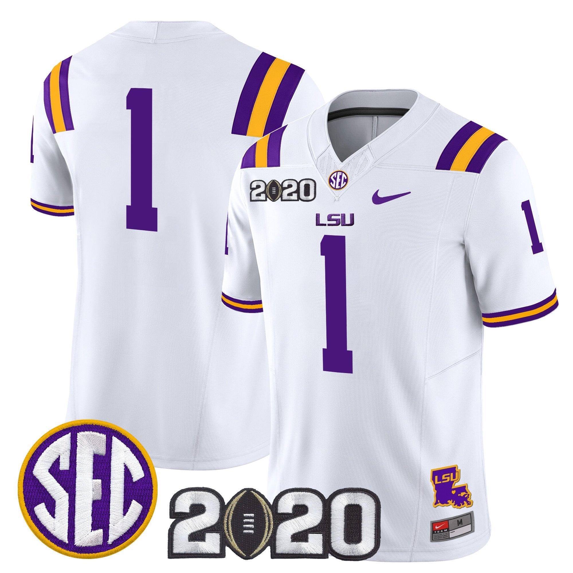 LSU Tigers 2020 National Champions Vapor Limited Jersey - All Stitched