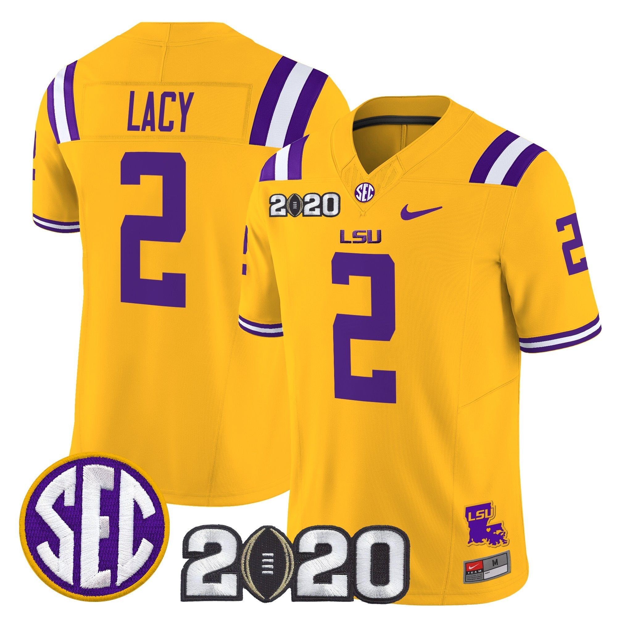LSU Tigers 2020 National Champions Vapor Limited Jersey - All Stitched