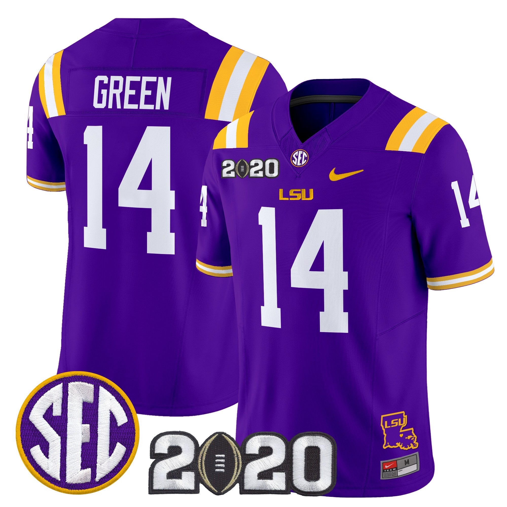 LSU Tigers 2020 National Champions Vapor Limited Jersey - All Stitched
