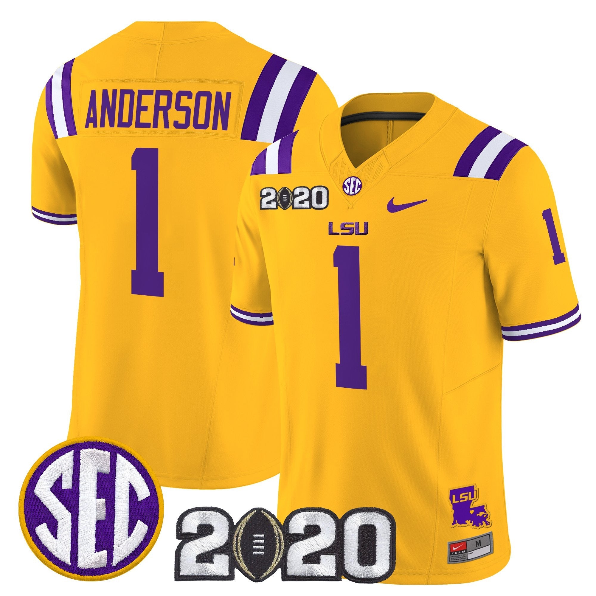 LSU Tigers 2020 National Champions Vapor Limited Jersey - All Stitched