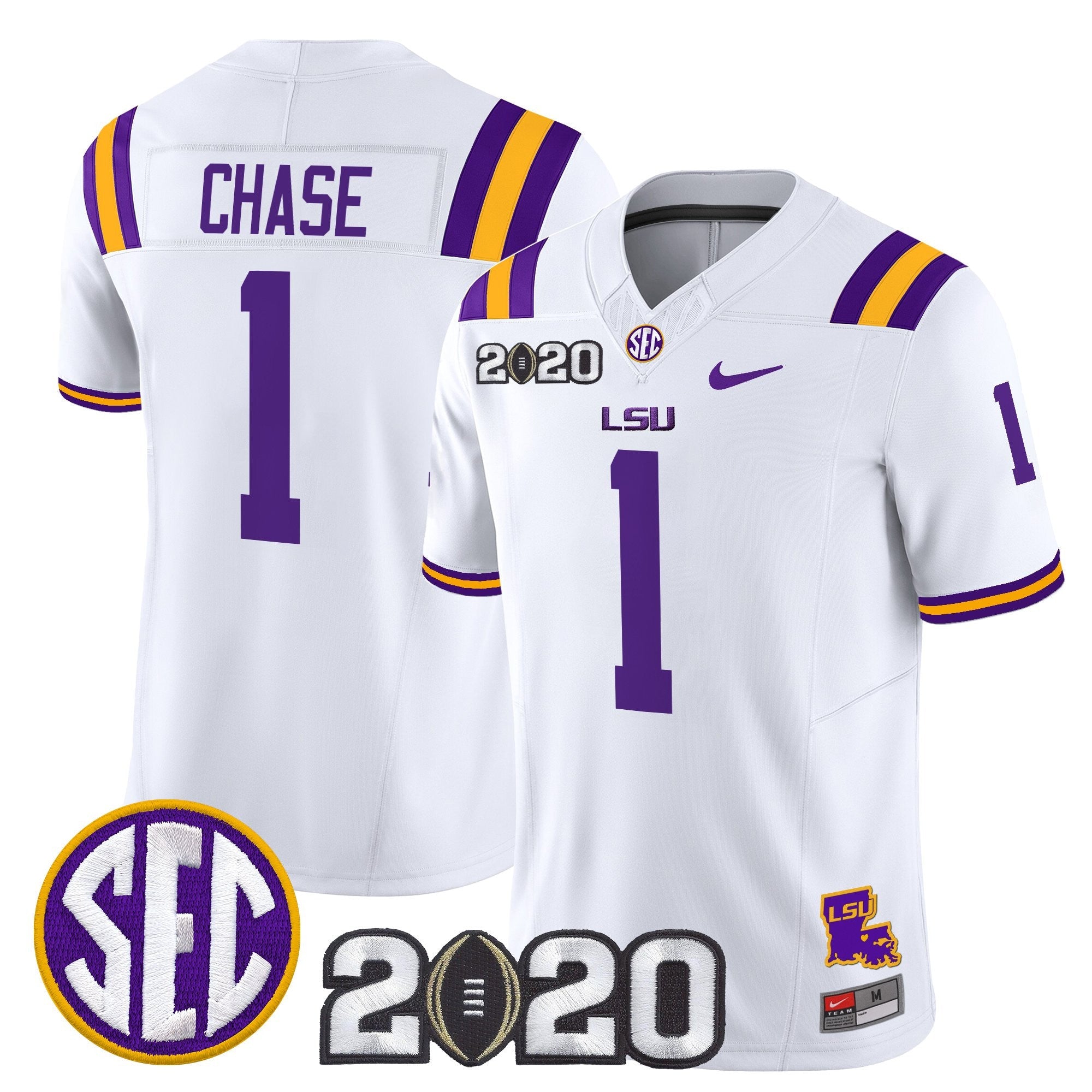 LSU Tigers 2020 National Champions Vapor Limited Jersey - All Stitched