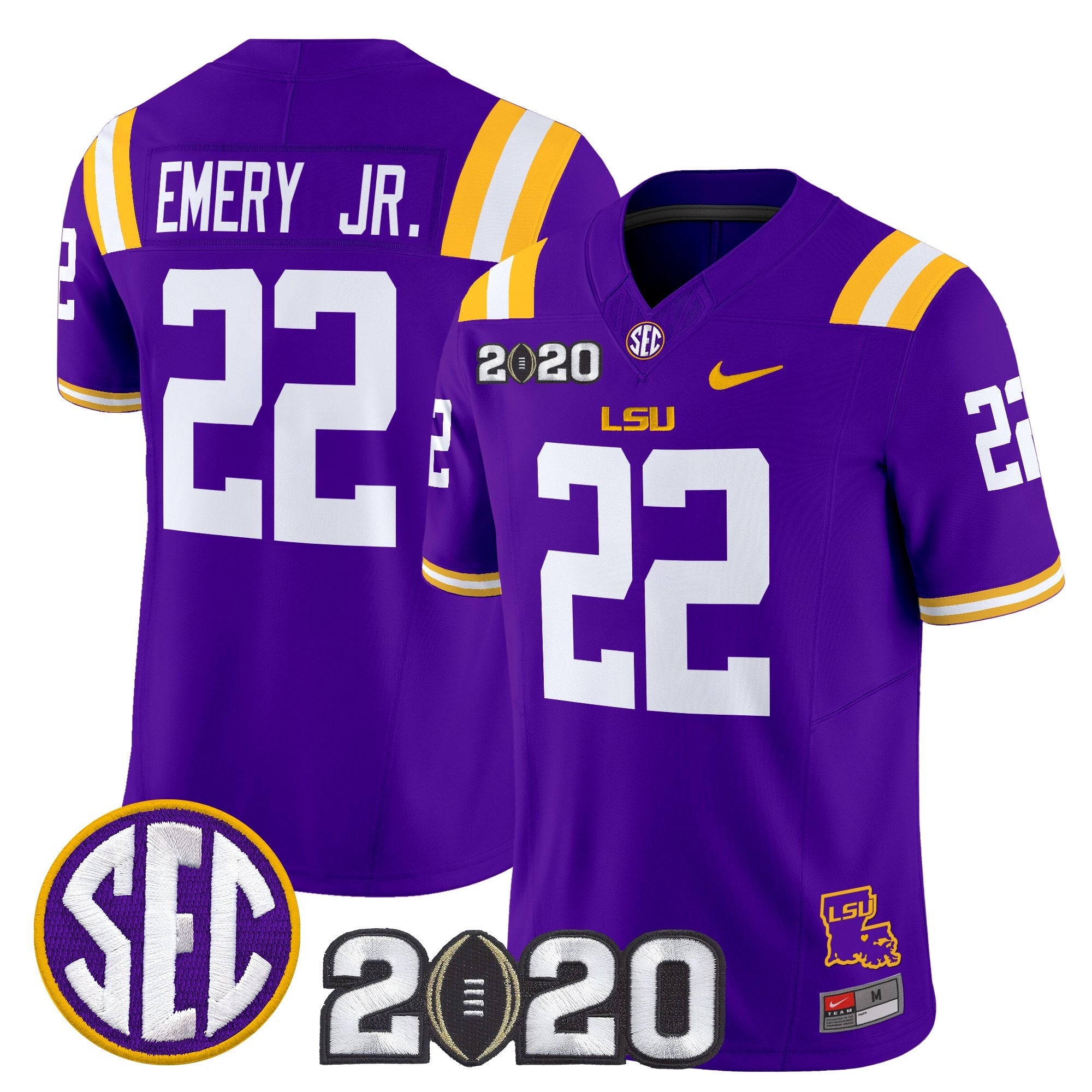 LSU Tigers 2020 National Champions Vapor Limited Jersey - All Stitched