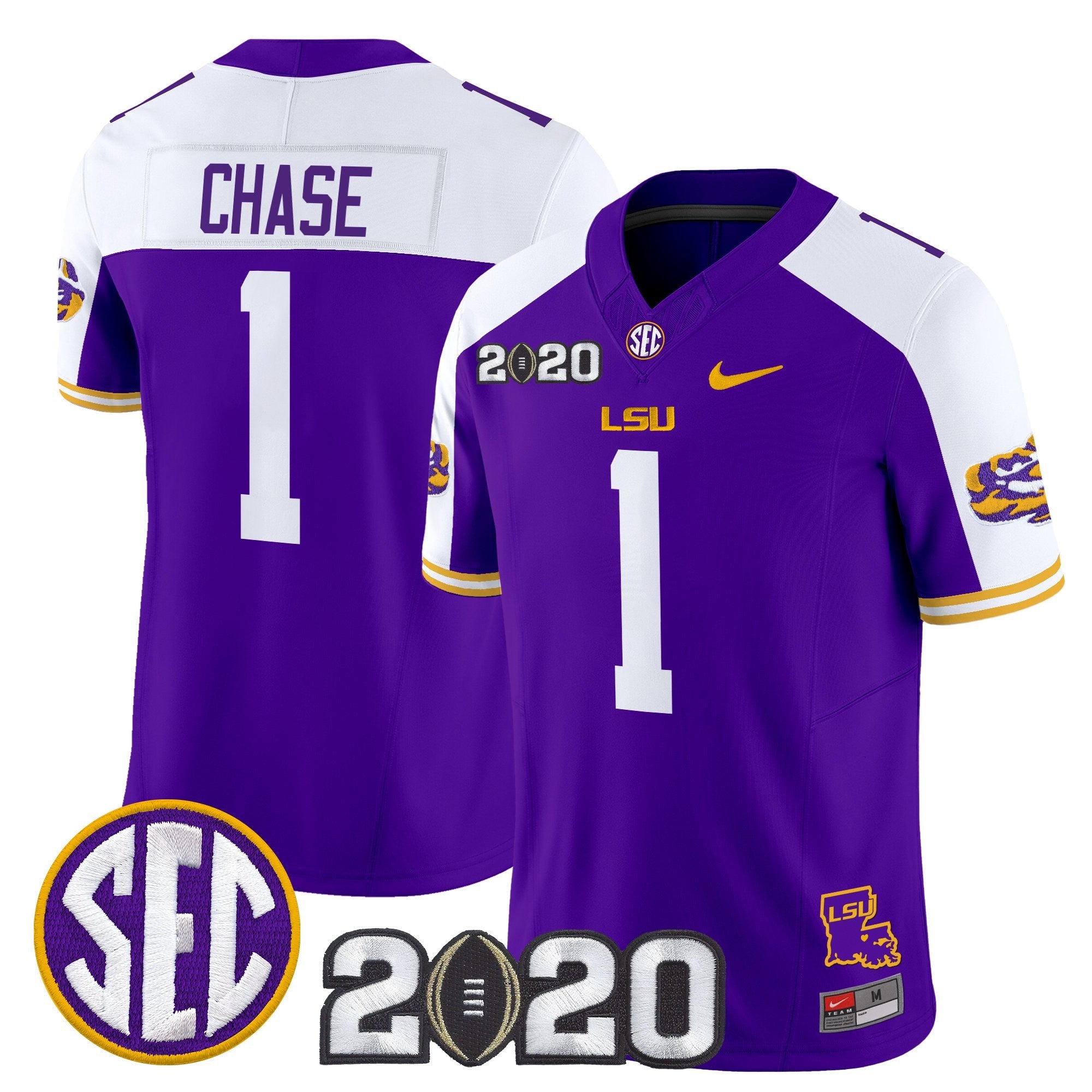 LSU Tigers 2020 National Champions Vapor Limited Jersey - All Stitched