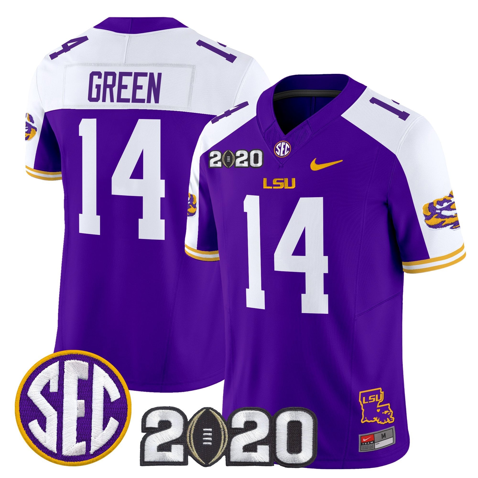 LSU Tigers 2020 National Champions Vapor Limited Jersey - All Stitched
