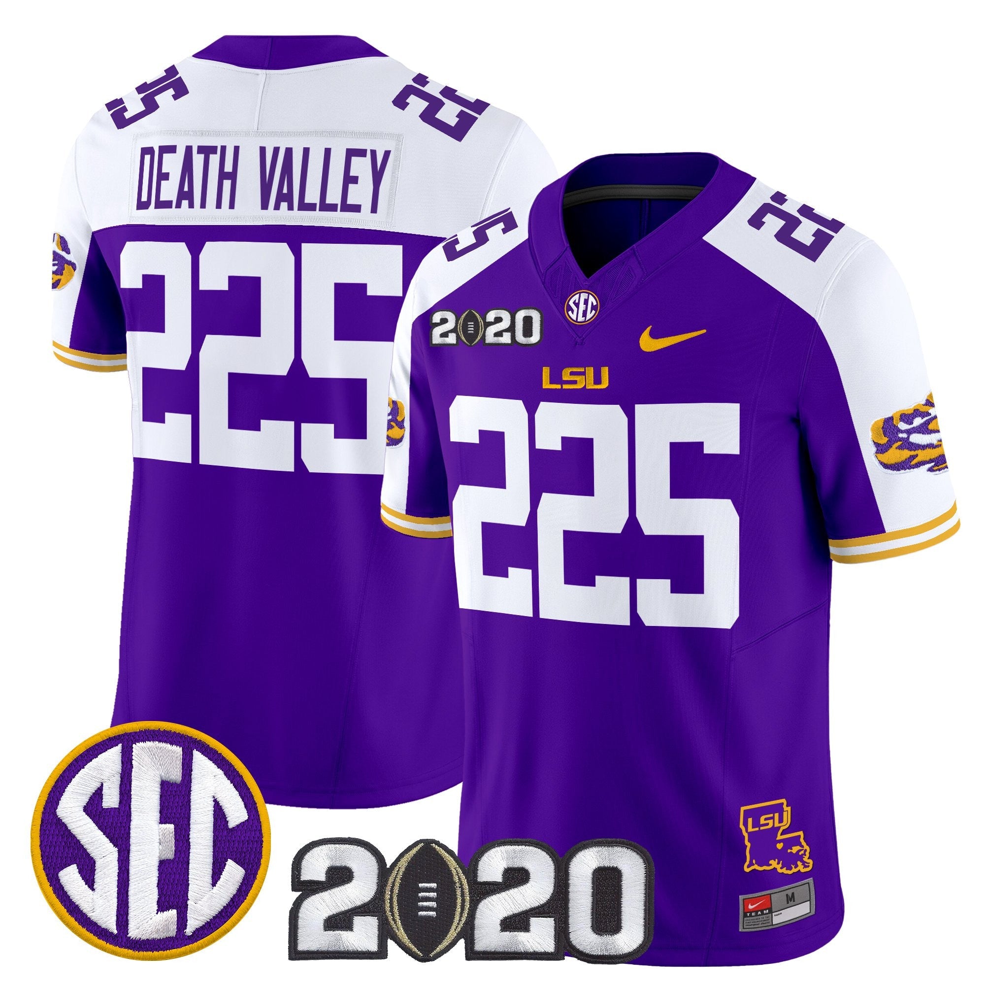 LSU Tigers 2020 National Champions Vapor Limited Jersey - All Stitched