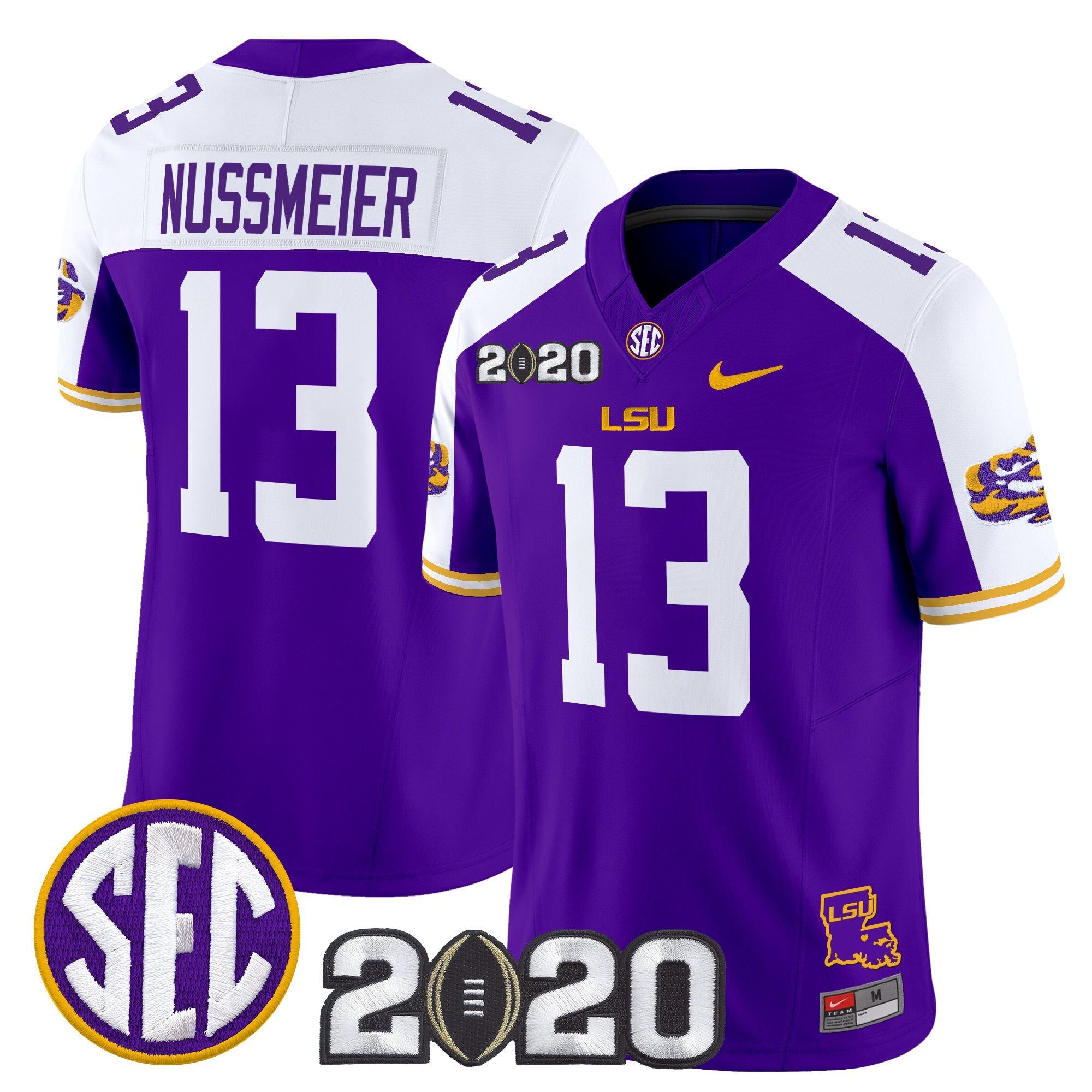 LSU Tigers 2020 National Champions Vapor Limited Jersey - All Stitched