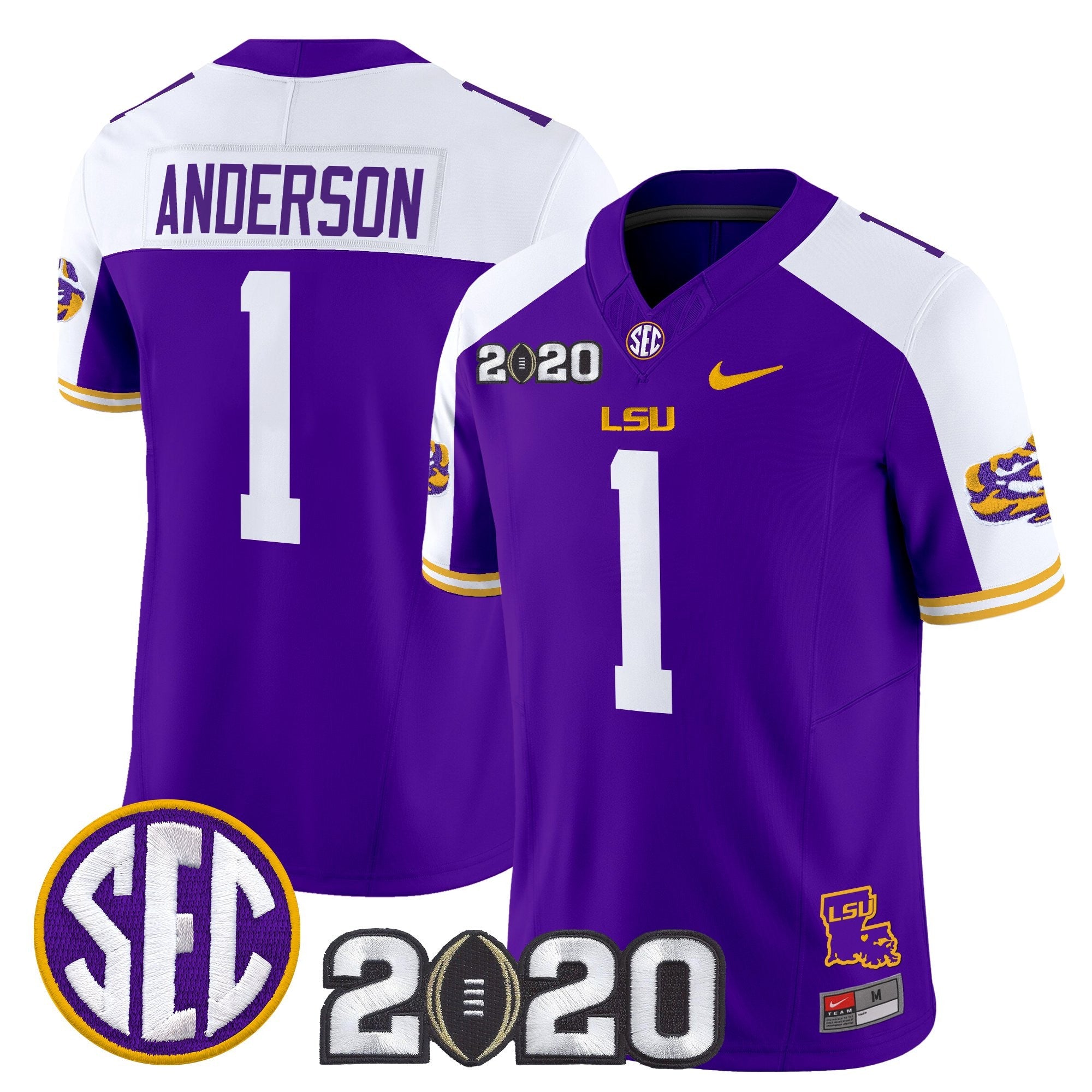 LSU Tigers 2020 National Champions Vapor Limited Jersey - All Stitched