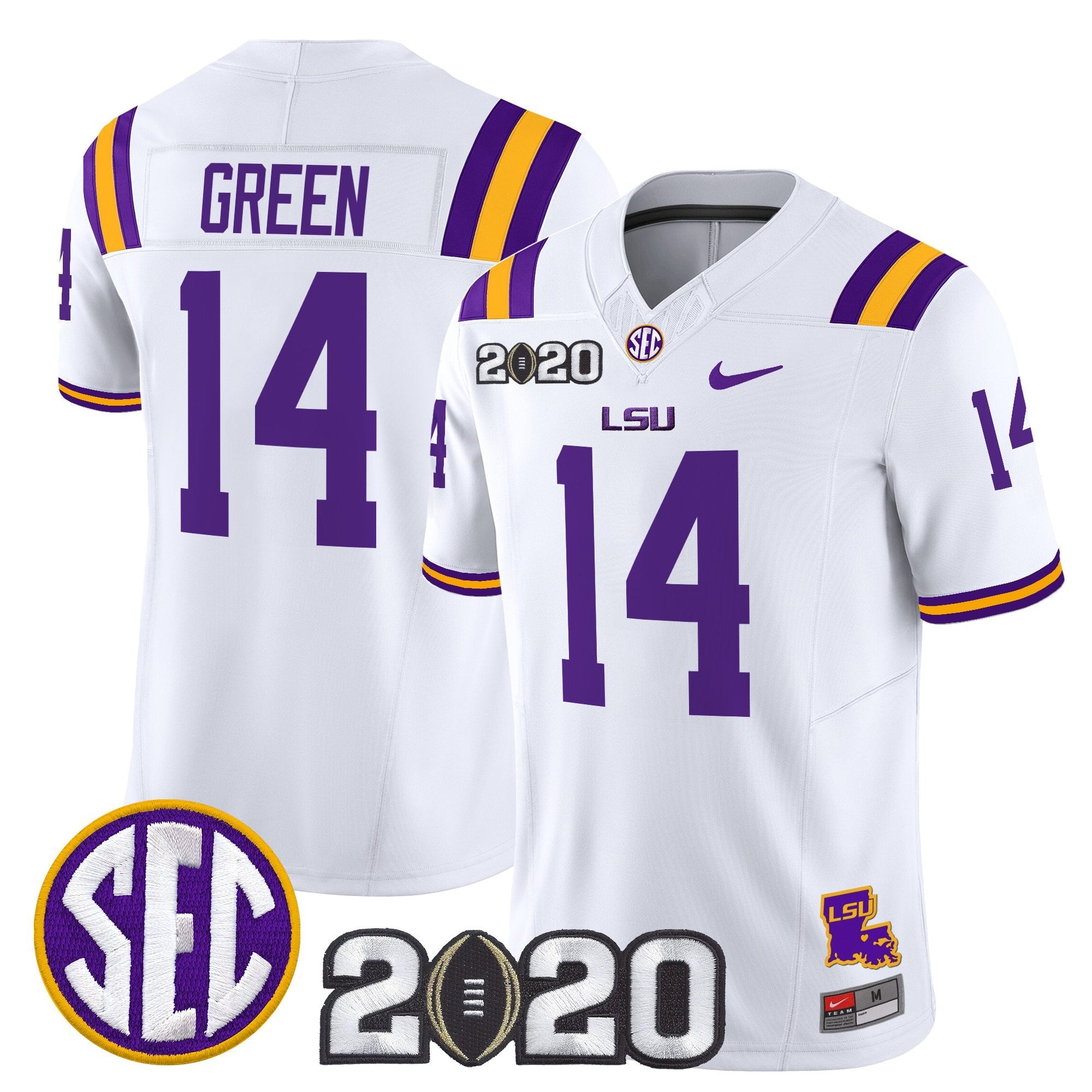 LSU Tigers 2020 National Champions Vapor Limited Jersey - All Stitched