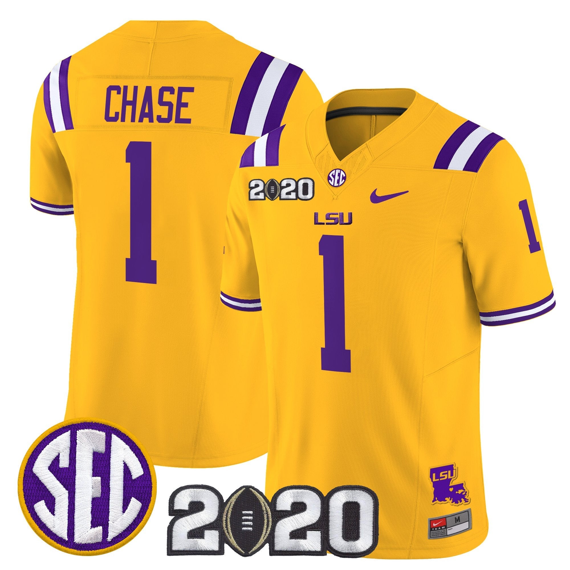 LSU Tigers 2020 National Champions Vapor Limited Jersey - All Stitched