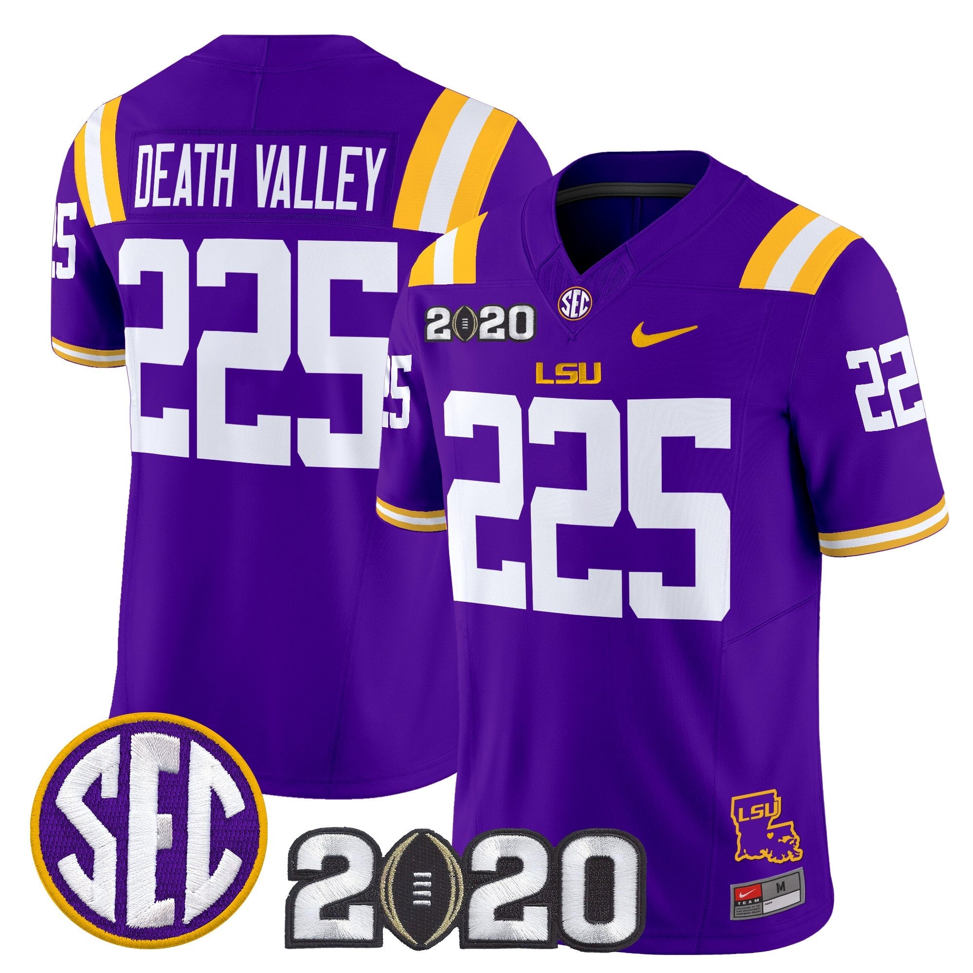 LSU Tigers 2020 National Champions Vapor Limited Jersey - All Stitched