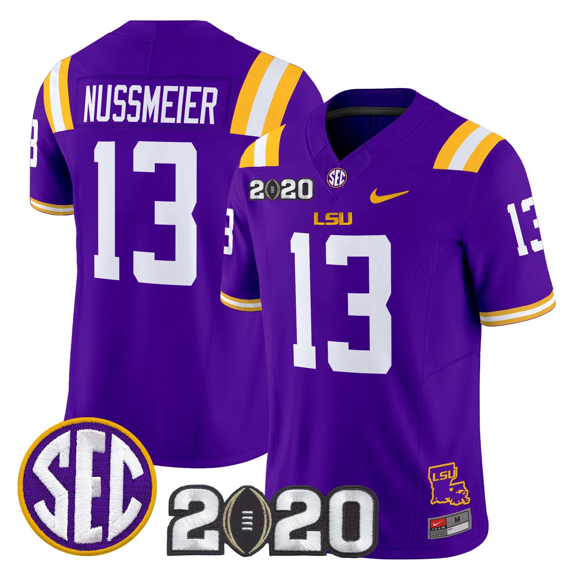 LSU Tigers 2020 National Champions Vapor Limited Jersey - All Stitched