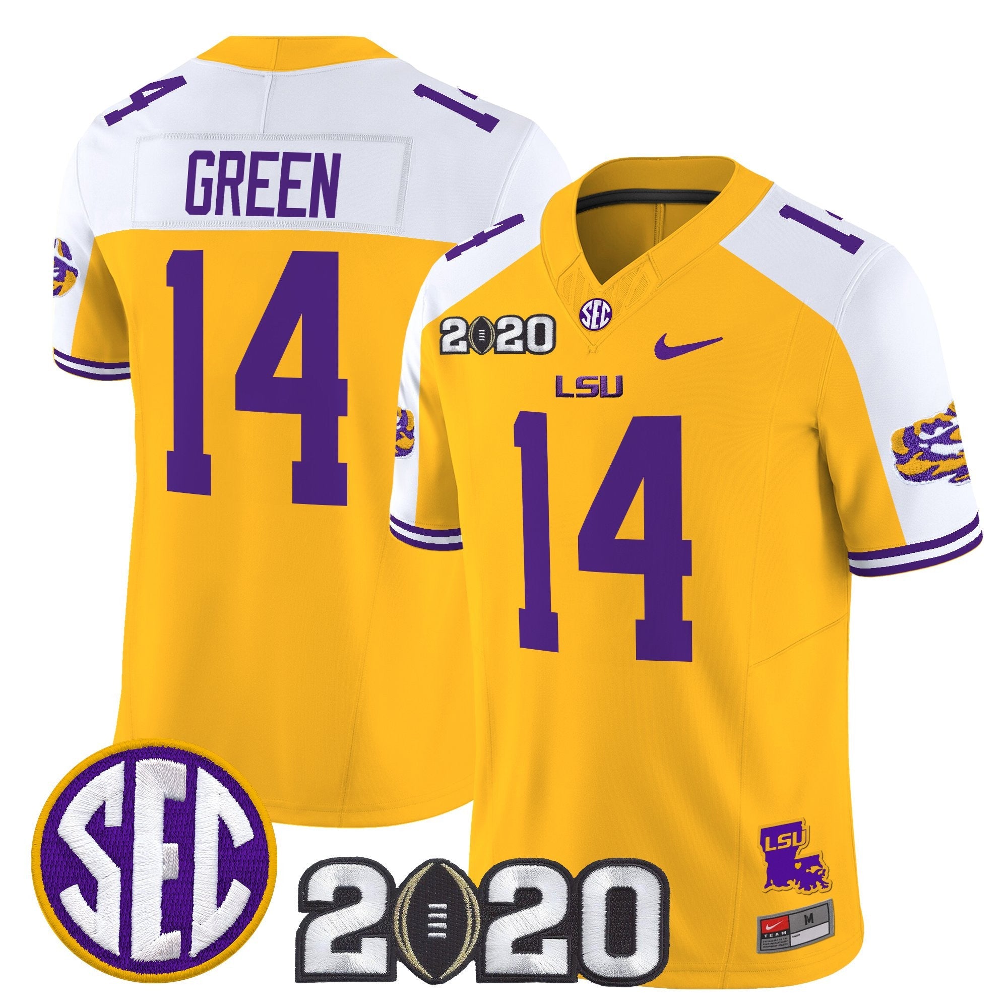 LSU Tigers 2020 National Champions Vapor Limited Jersey - All Stitched