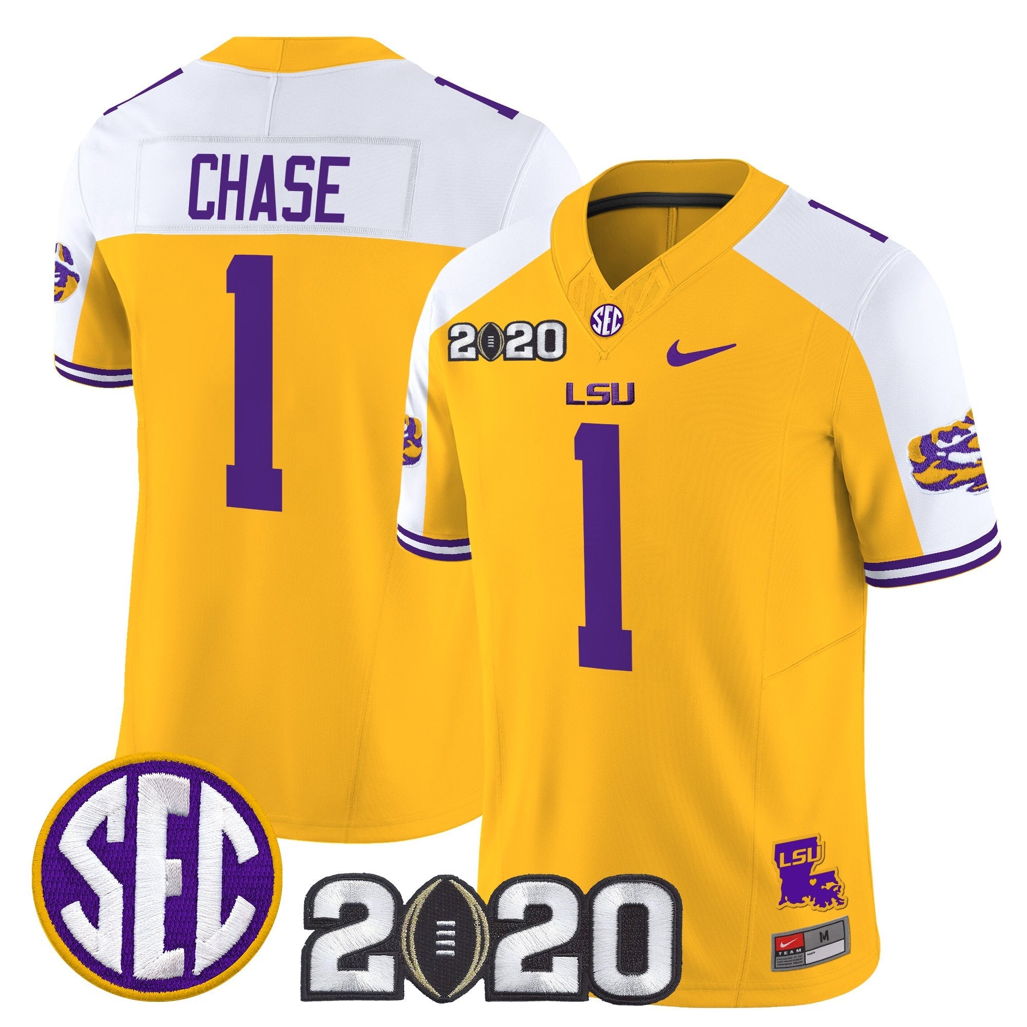 LSU Tigers 2020 National Champions Vapor Limited Jersey - All Stitched