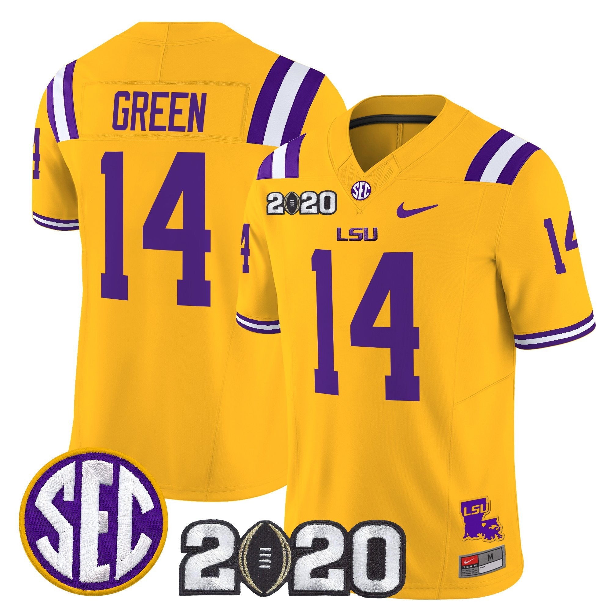 LSU Tigers 2020 National Champions Vapor Limited Jersey - All Stitched