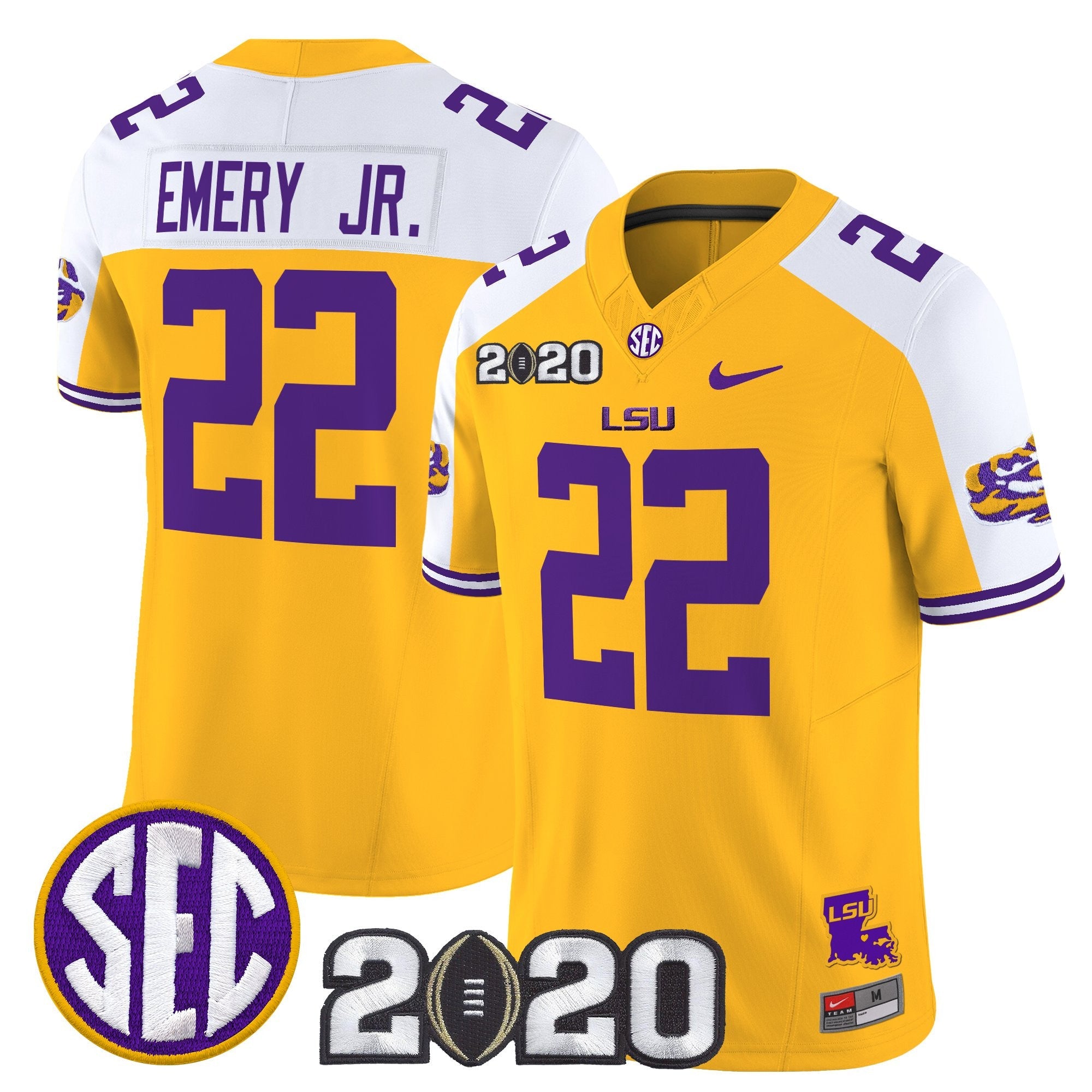 LSU Tigers 2020 National Champions Vapor Limited Jersey - All Stitched