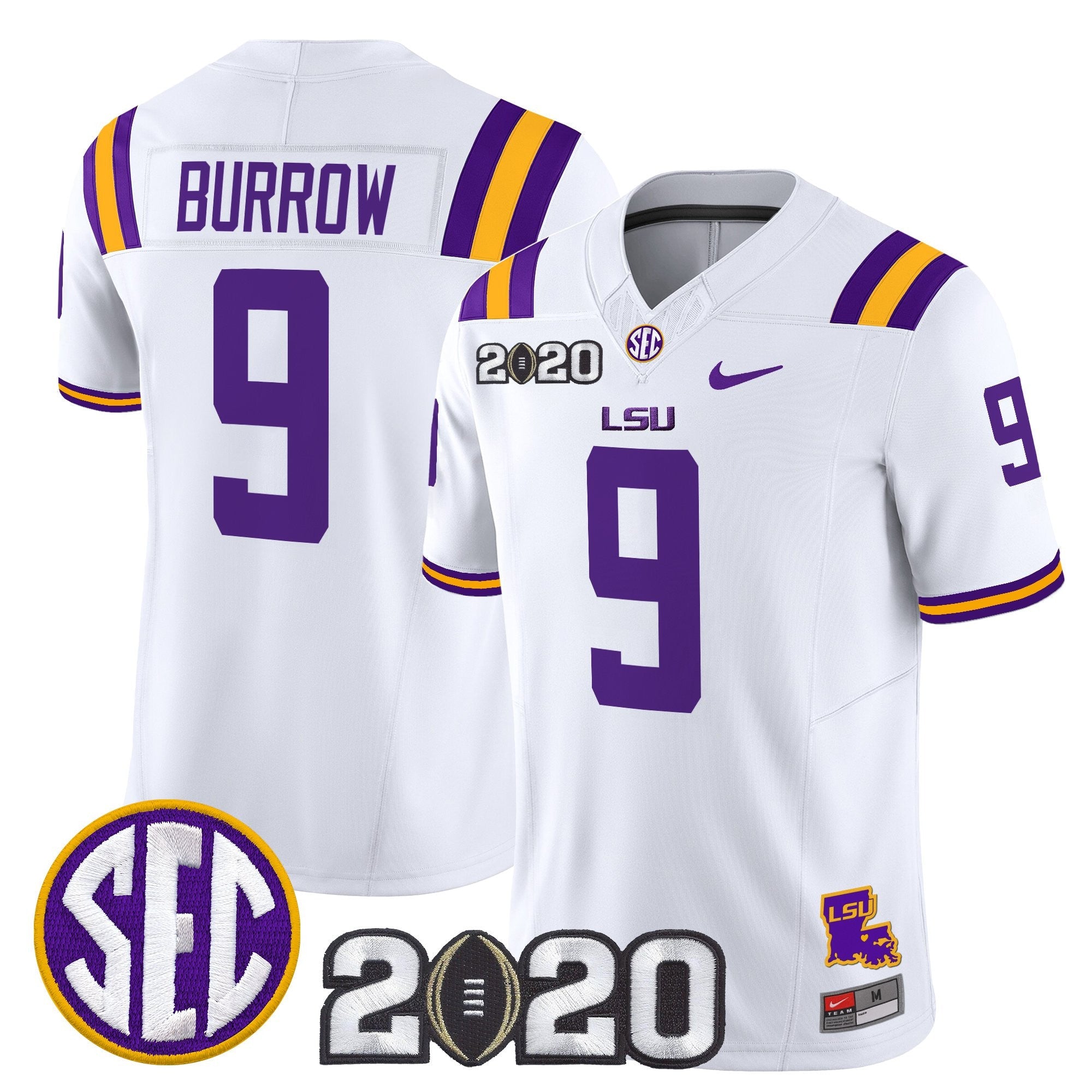 LSU Tigers 2020 National Champions Vapor Limited Jersey - All Stitched