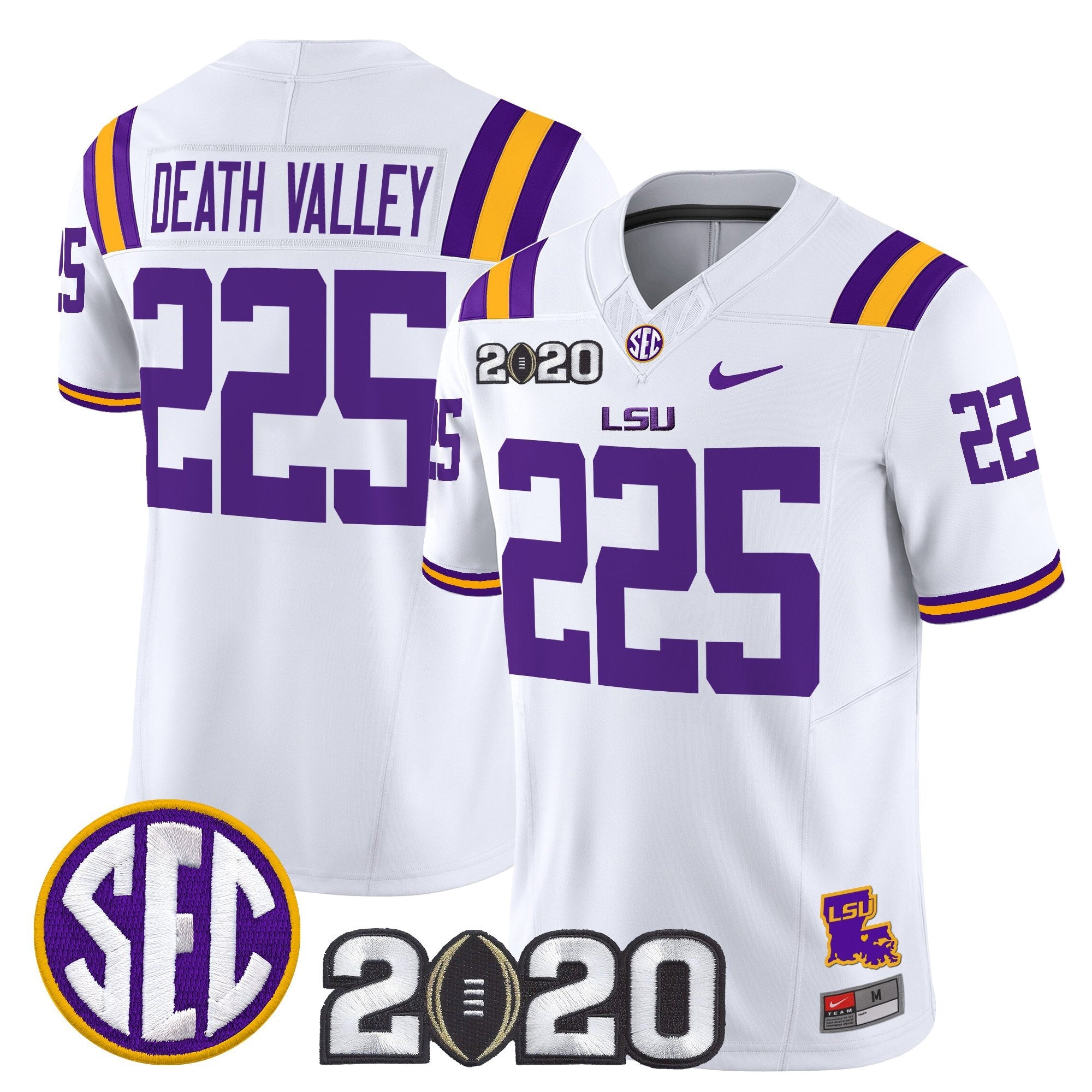 LSU Tigers 2020 National Champions Vapor Limited Jersey - All Stitched