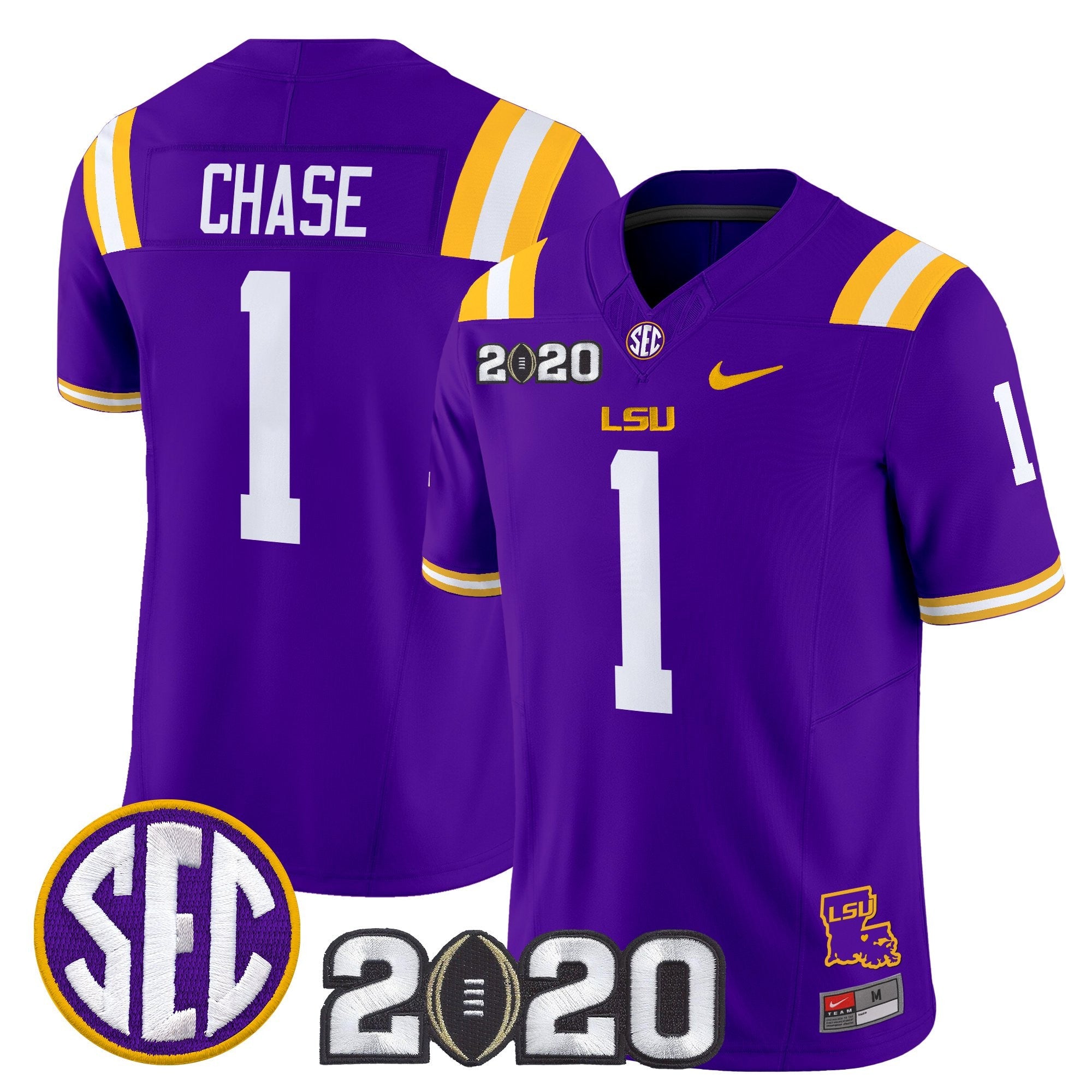 LSU Tigers 2020 National Champions Vapor Limited Jersey - All Stitched
