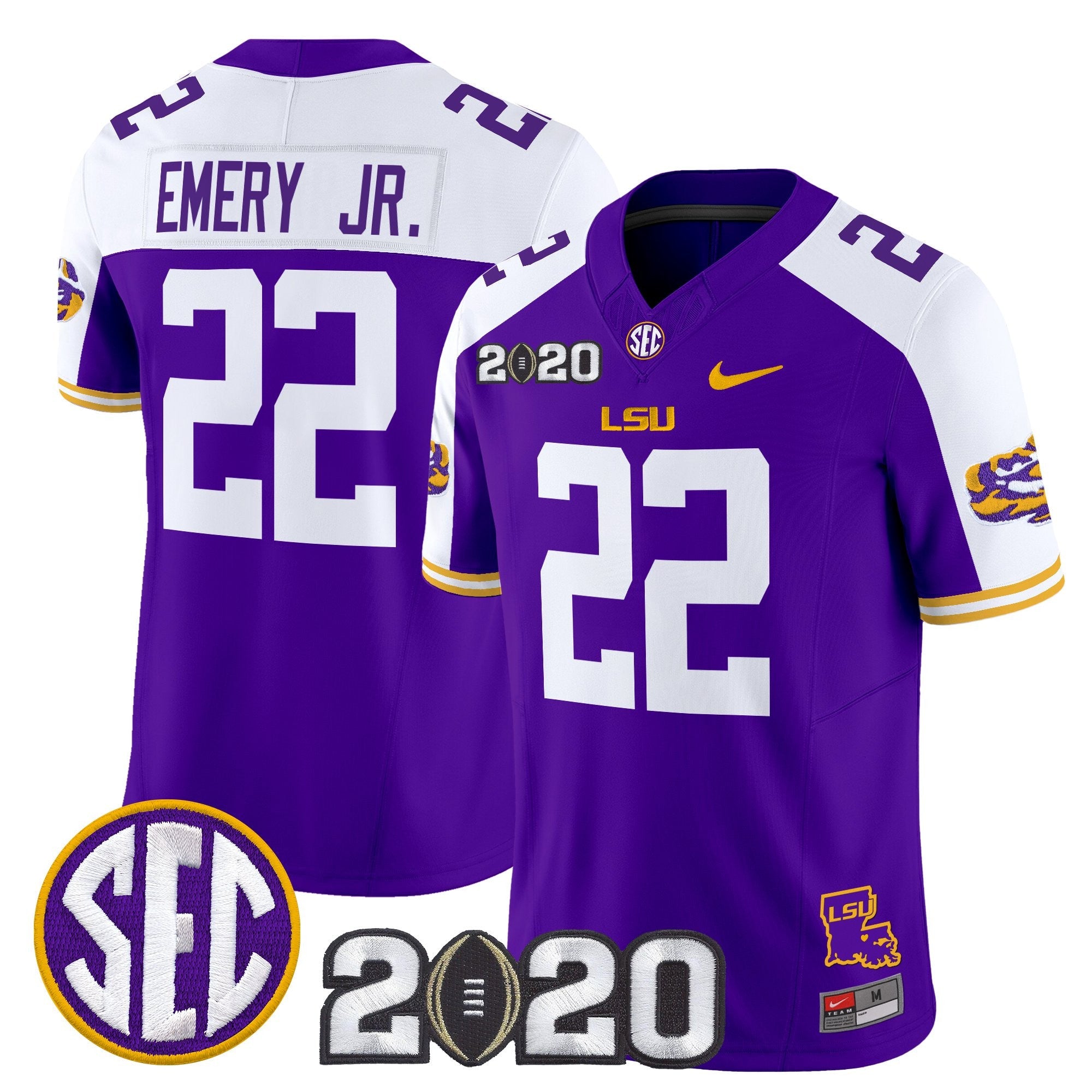 LSU Tigers 2020 National Champions Vapor Limited Jersey - All Stitched