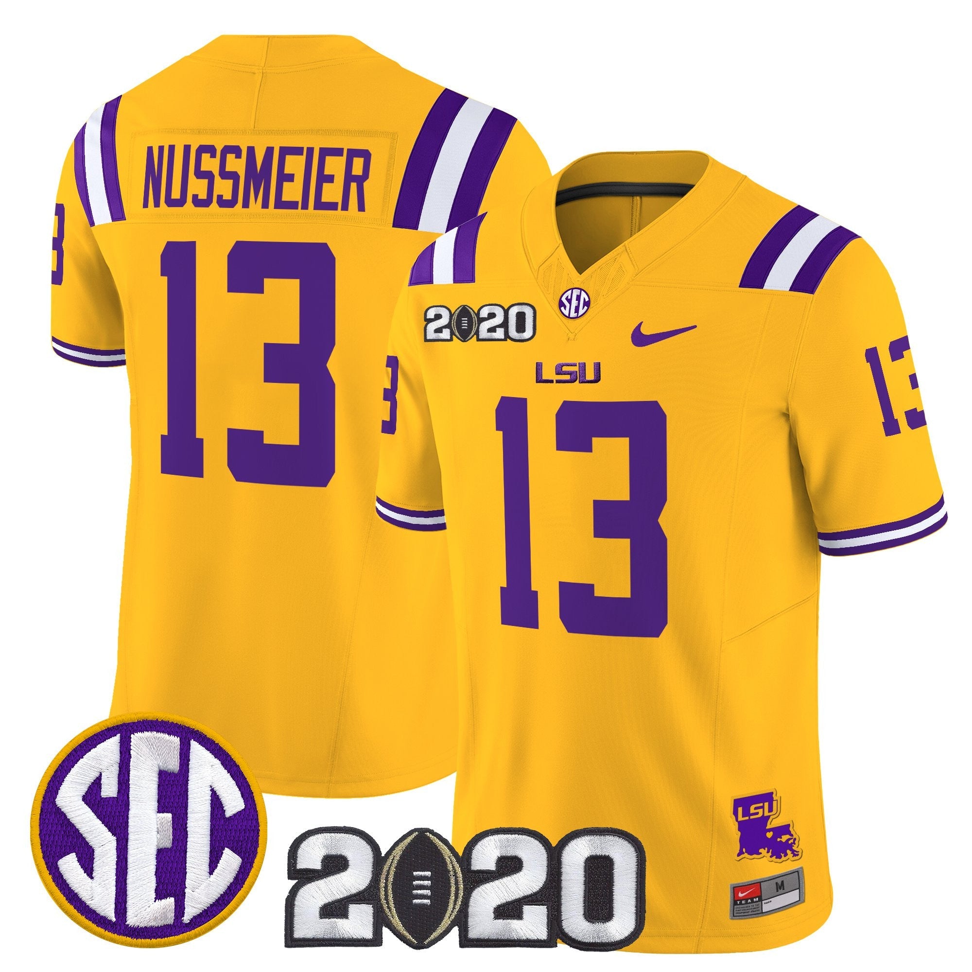 LSU Tigers 2020 National Champions Vapor Limited Jersey - All Stitched