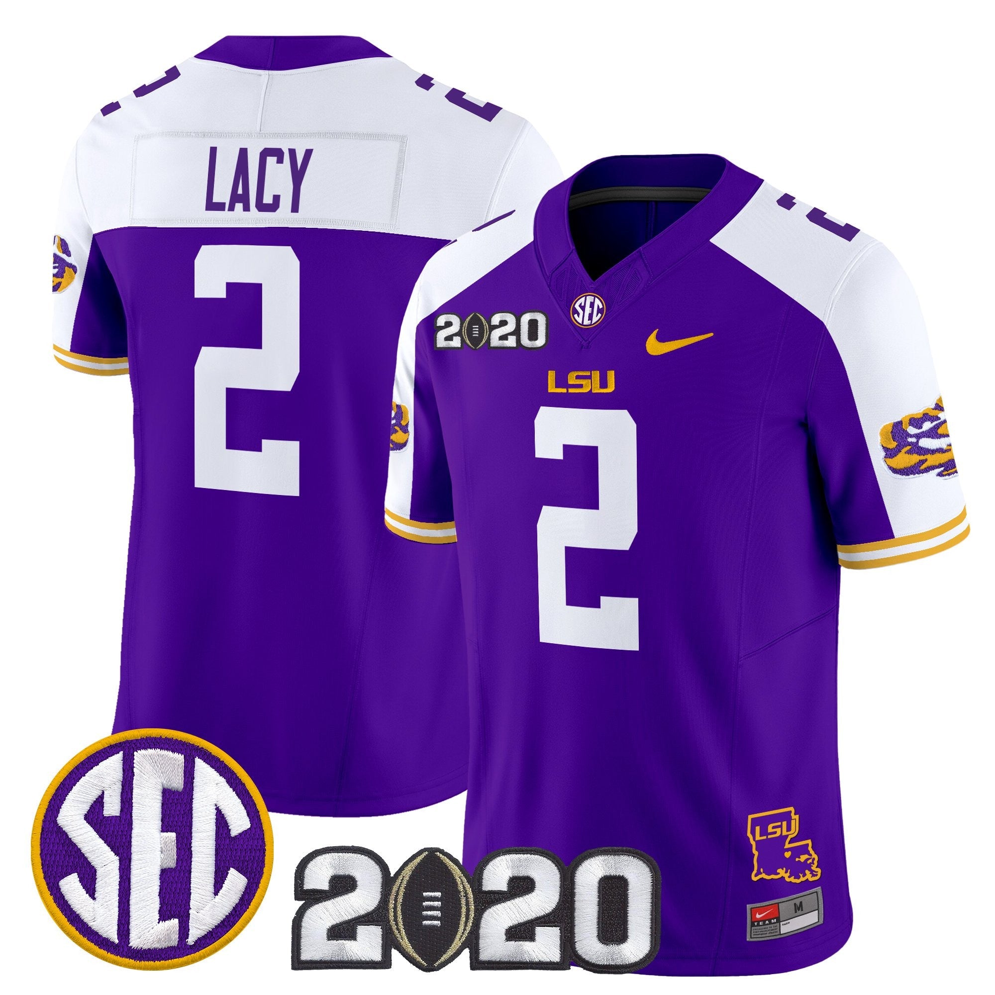 LSU Tigers 2020 National Champions Vapor Limited Jersey - All Stitched
