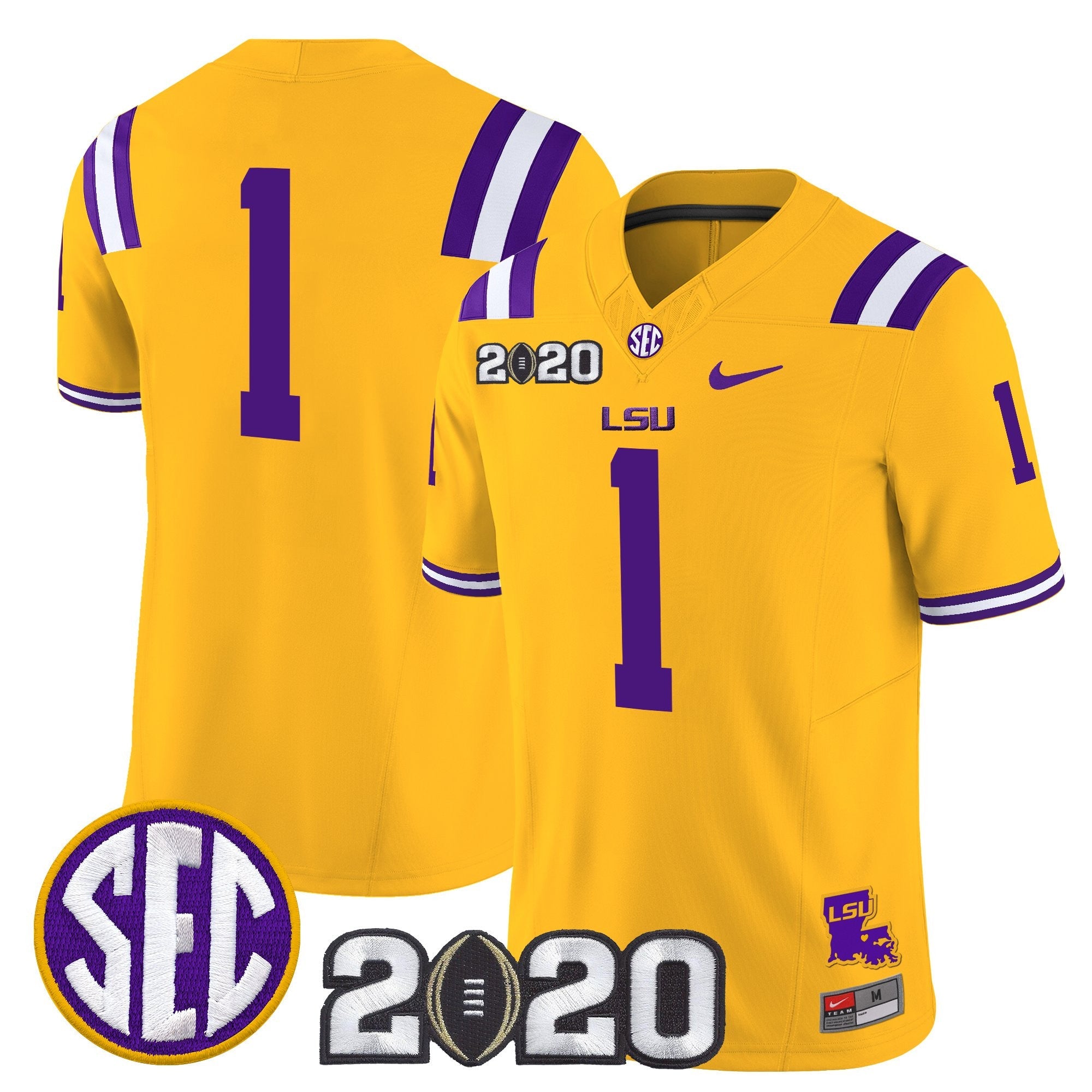 LSU Tigers 2020 National Champions Vapor Limited Jersey - All Stitched