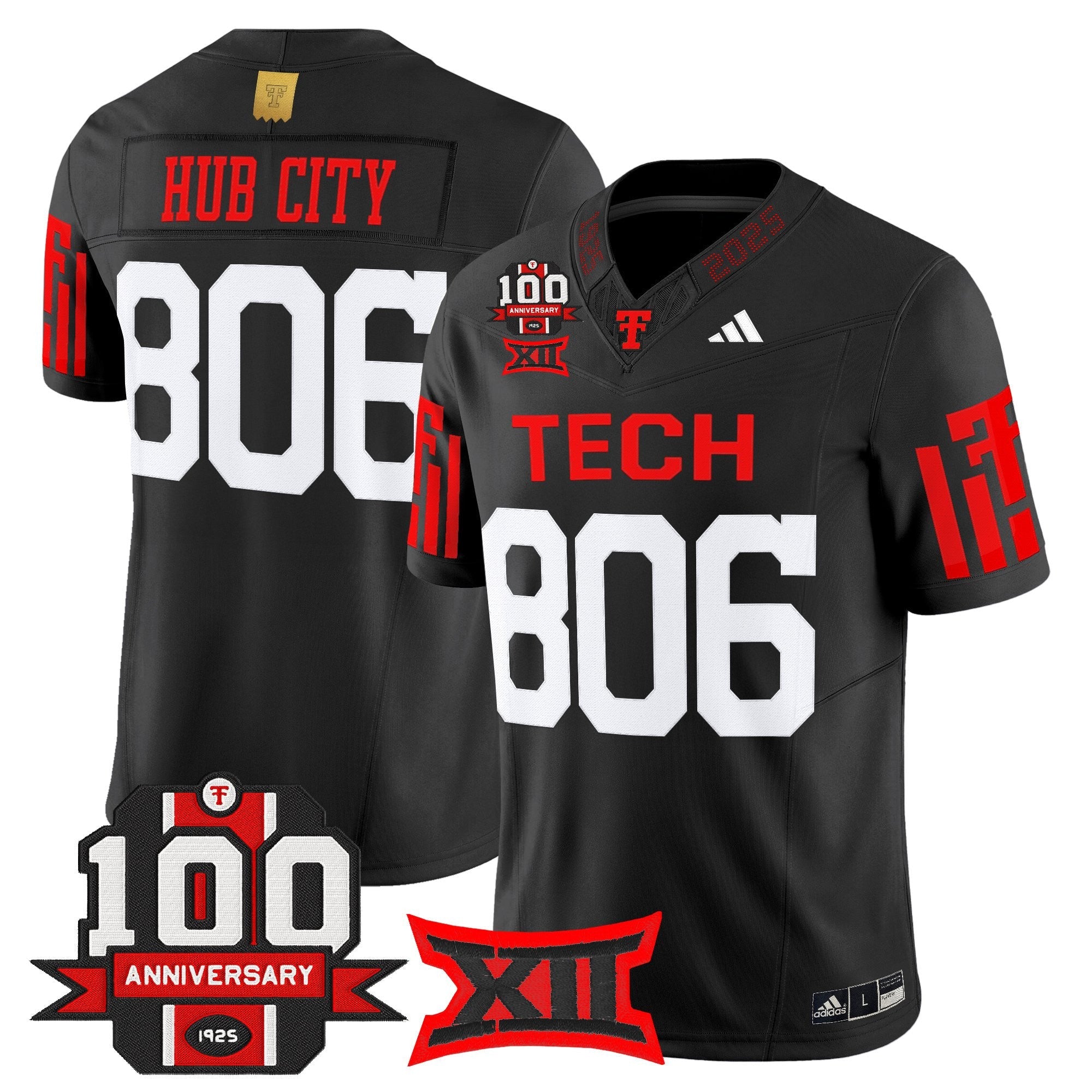 Texas Tech Red Raiders 2025 Vapor Limited Jersey - 100th Anniversary Patch - All Stitched