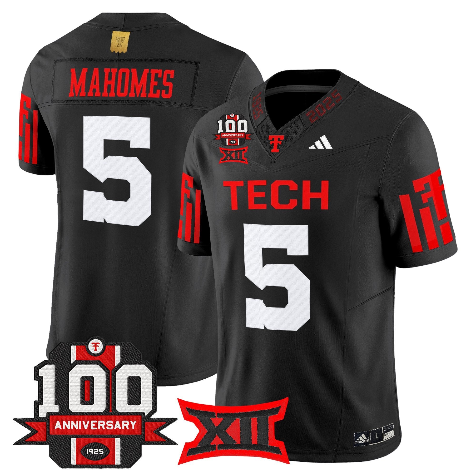 Texas Tech Red Raiders 2025 Vapor Limited Jersey - 100th Anniversary Patch - All Stitched