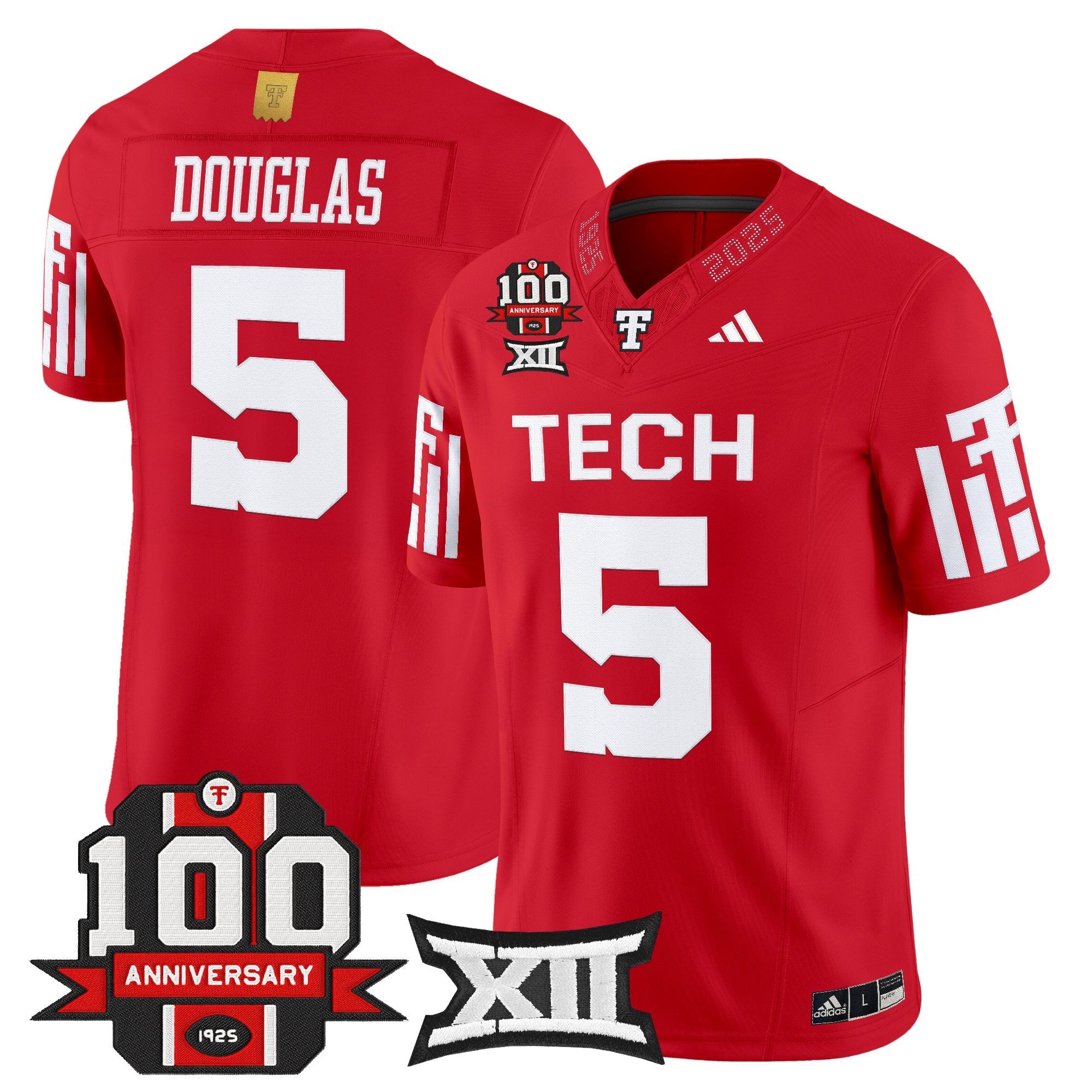 Texas Tech Red Raiders 2025 Vapor Limited Jersey - 100th Anniversary Patch - All Stitched