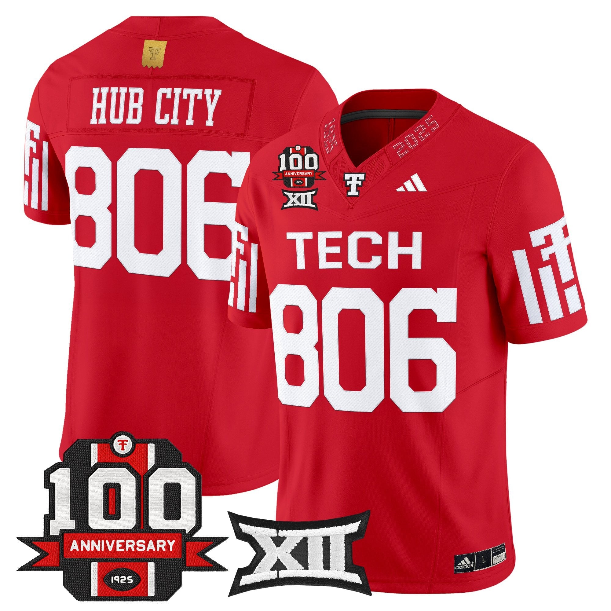 Texas Tech Red Raiders 2025 Vapor Limited Jersey - 100th Anniversary Patch - All Stitched