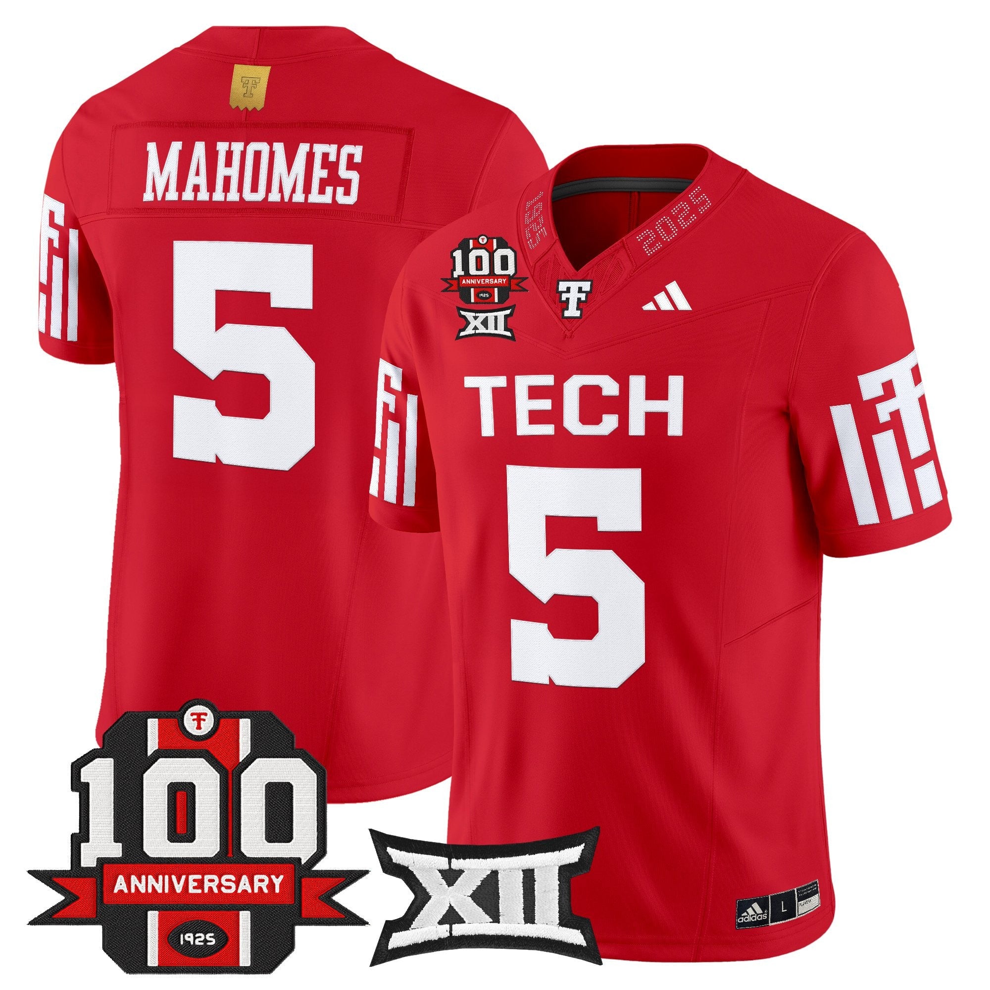 Texas Tech Red Raiders 2025 Vapor Limited Jersey - 100th Anniversary Patch - All Stitched