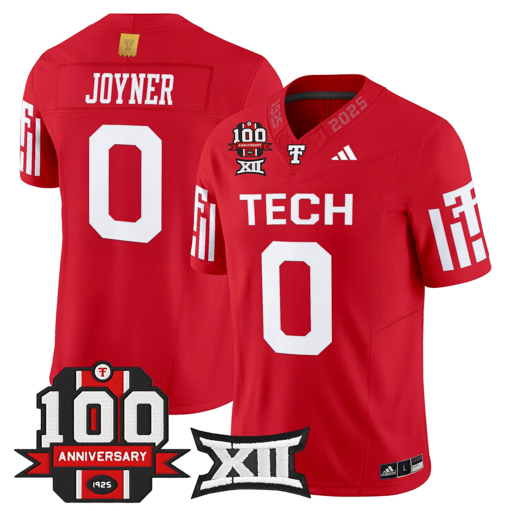 Texas Tech Red Raiders 2025 Vapor Limited Jersey - 100th Anniversary Patch - All Stitched