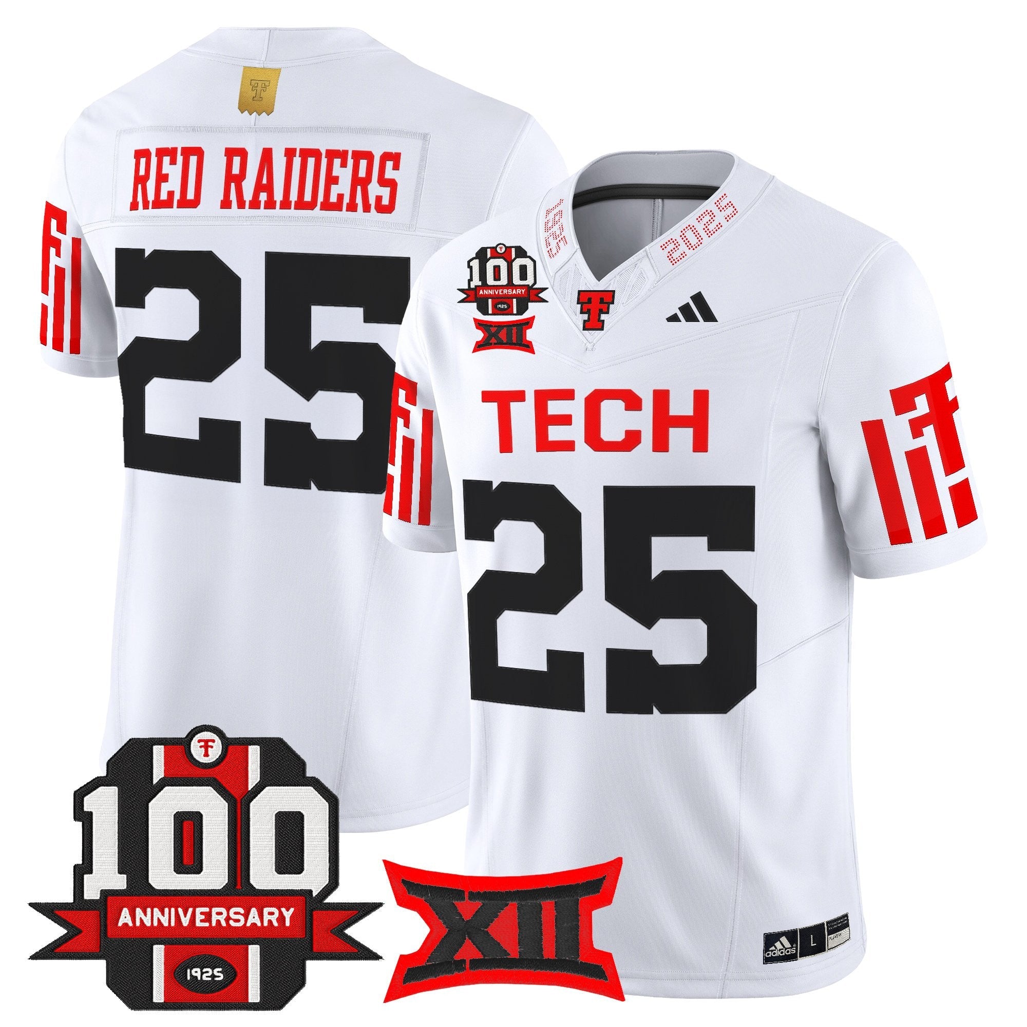 Texas Tech Red Raiders 2025 Vapor Limited Jersey - 100th Anniversary Patch - All Stitched