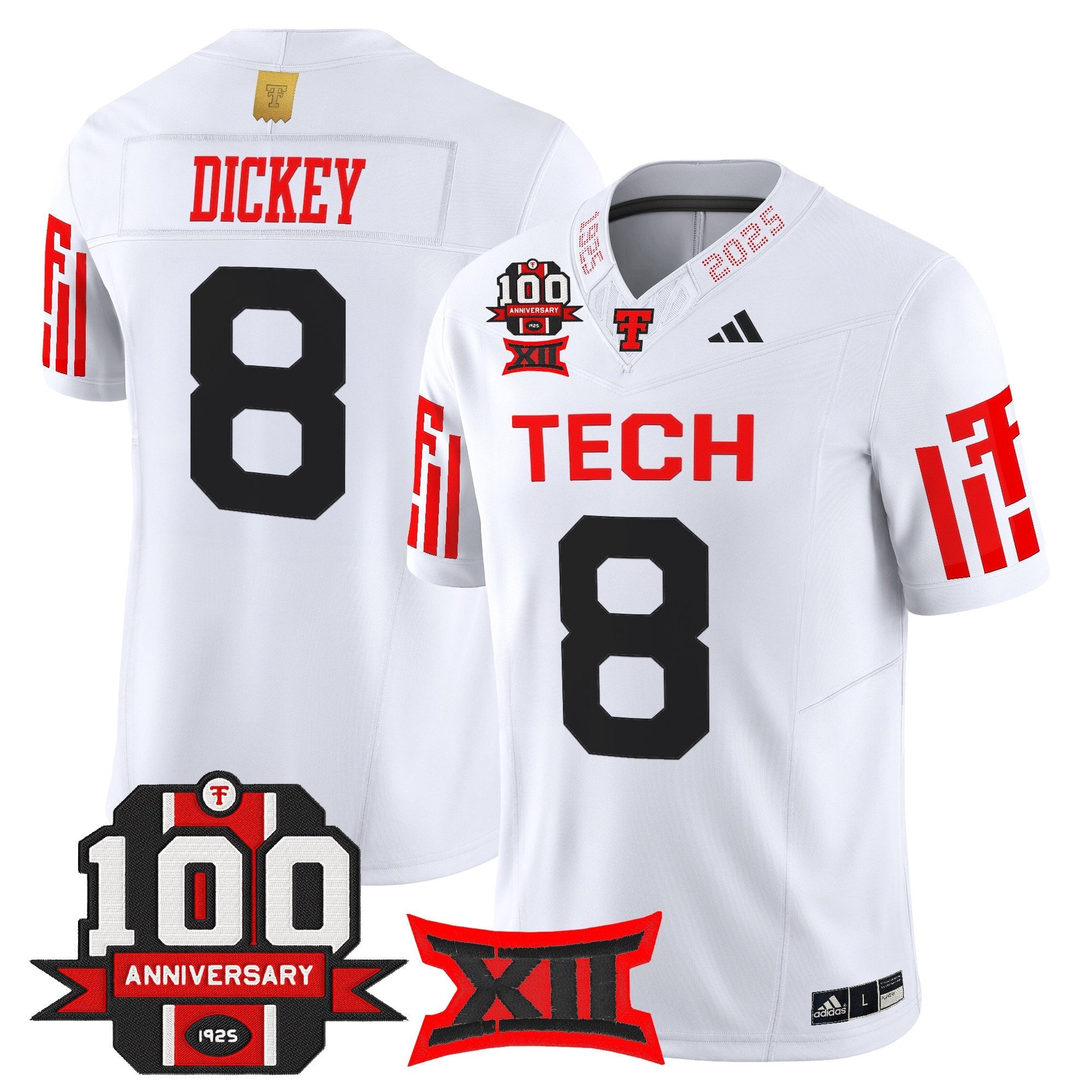 Texas Tech Red Raiders 2025 Vapor Limited Jersey - 100th Anniversary Patch - All Stitched
