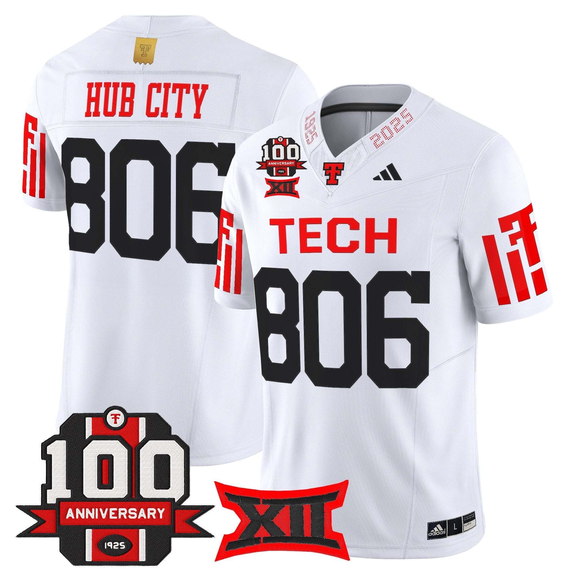 Texas Tech Red Raiders 2025 Vapor Limited Jersey - 100th Anniversary Patch - All Stitched