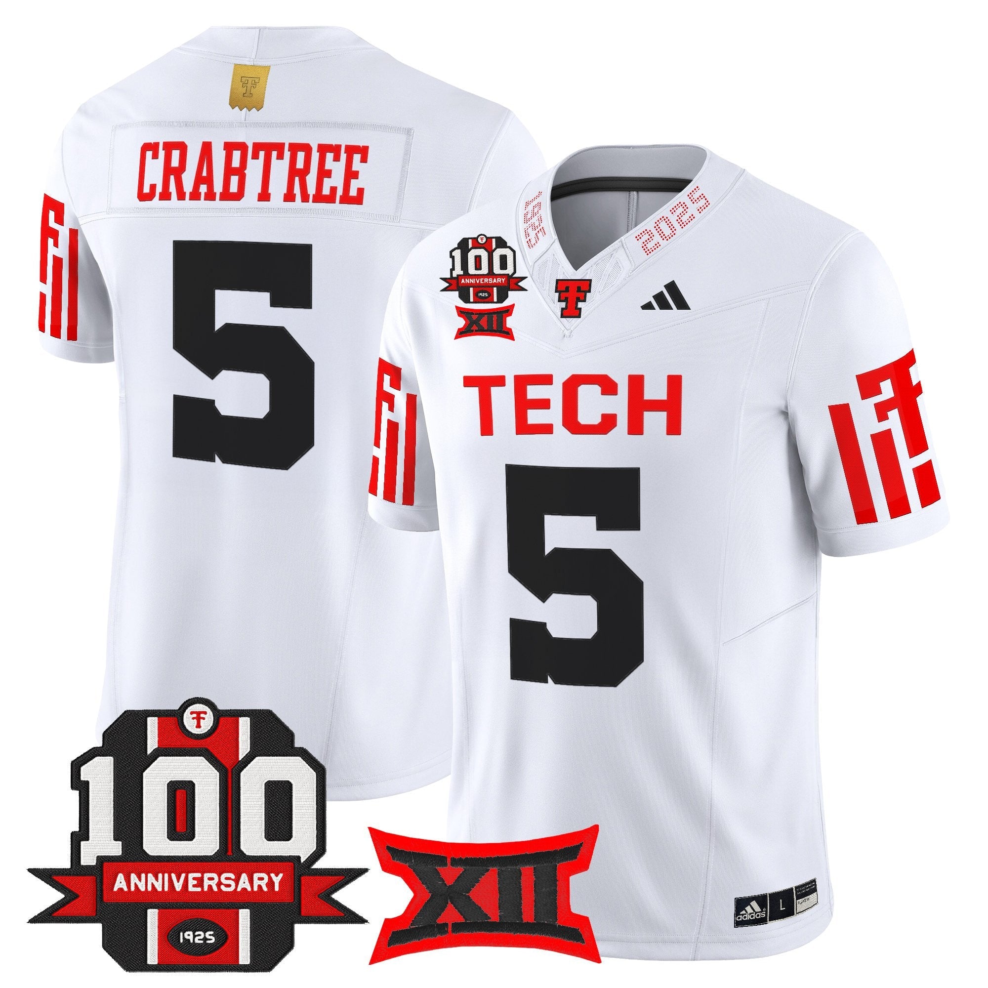 Texas Tech Red Raiders 2025 Vapor Limited Jersey - 100th Anniversary Patch - All Stitched