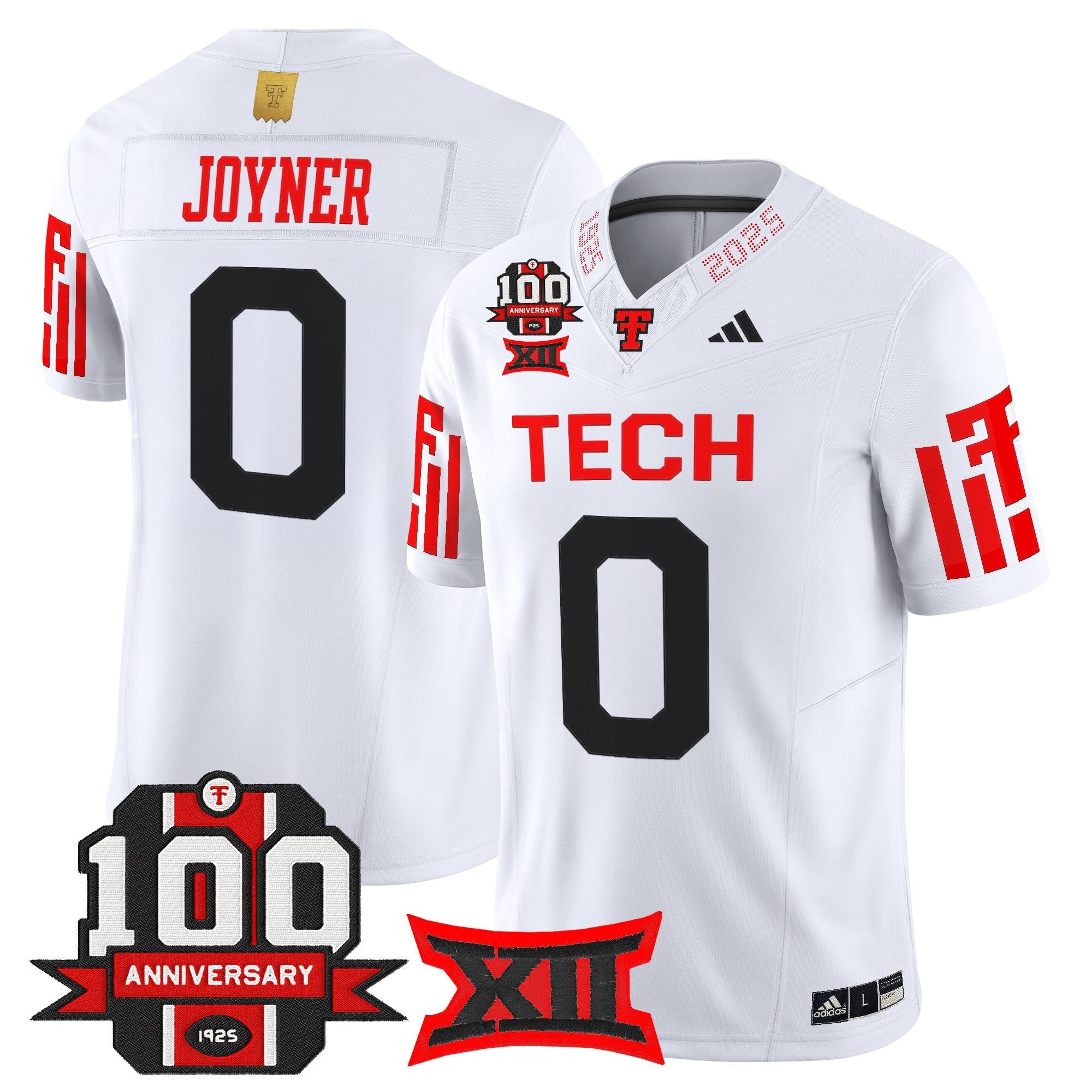 Texas Tech Red Raiders 2025 Vapor Limited Jersey - 100th Anniversary Patch - All Stitched